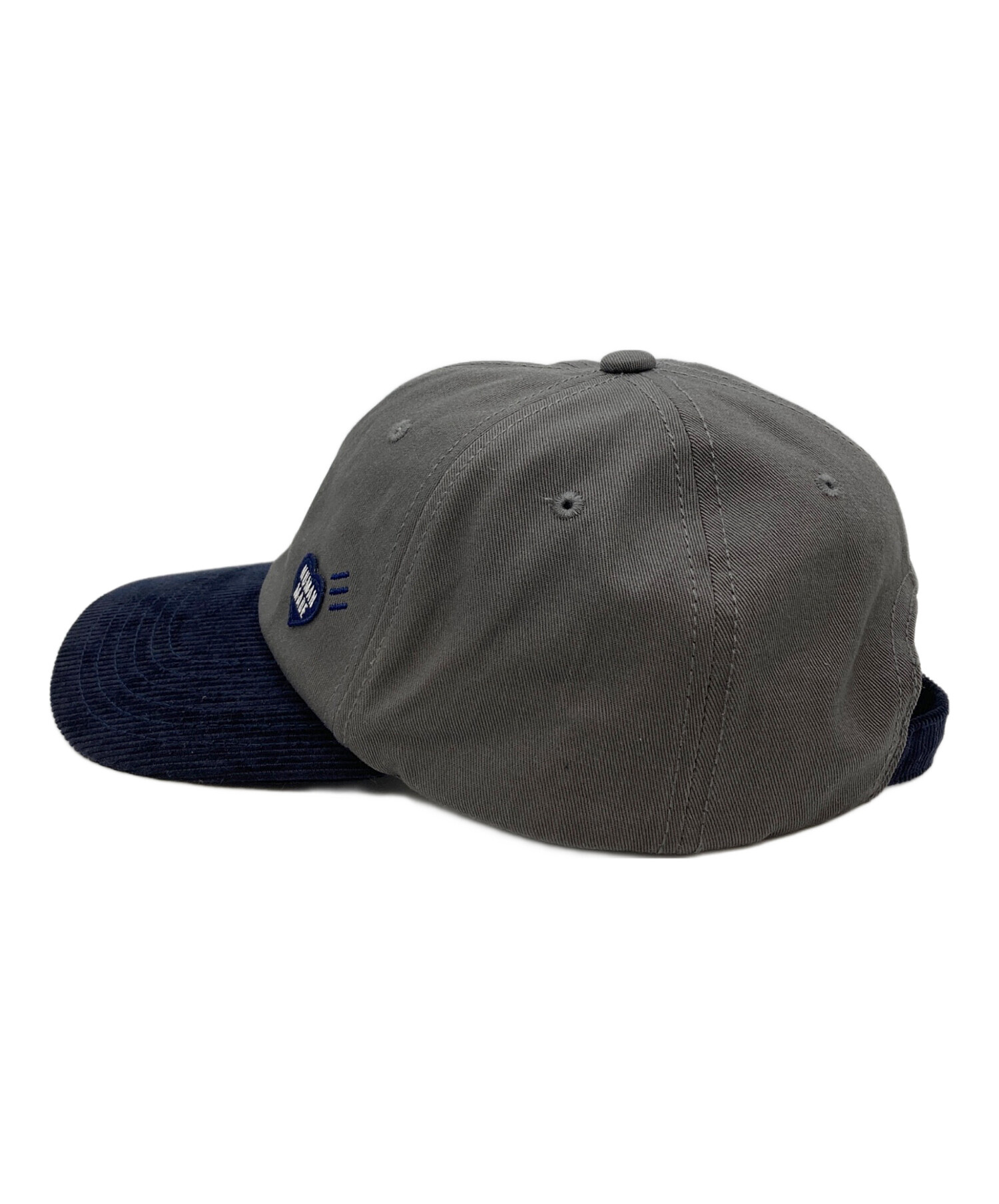HUMAN MADE グレー ネイビー キャップ 中古・古着通販】HUMAN MADE (ヒューマンメイド) 6PANEL TWILL CAP