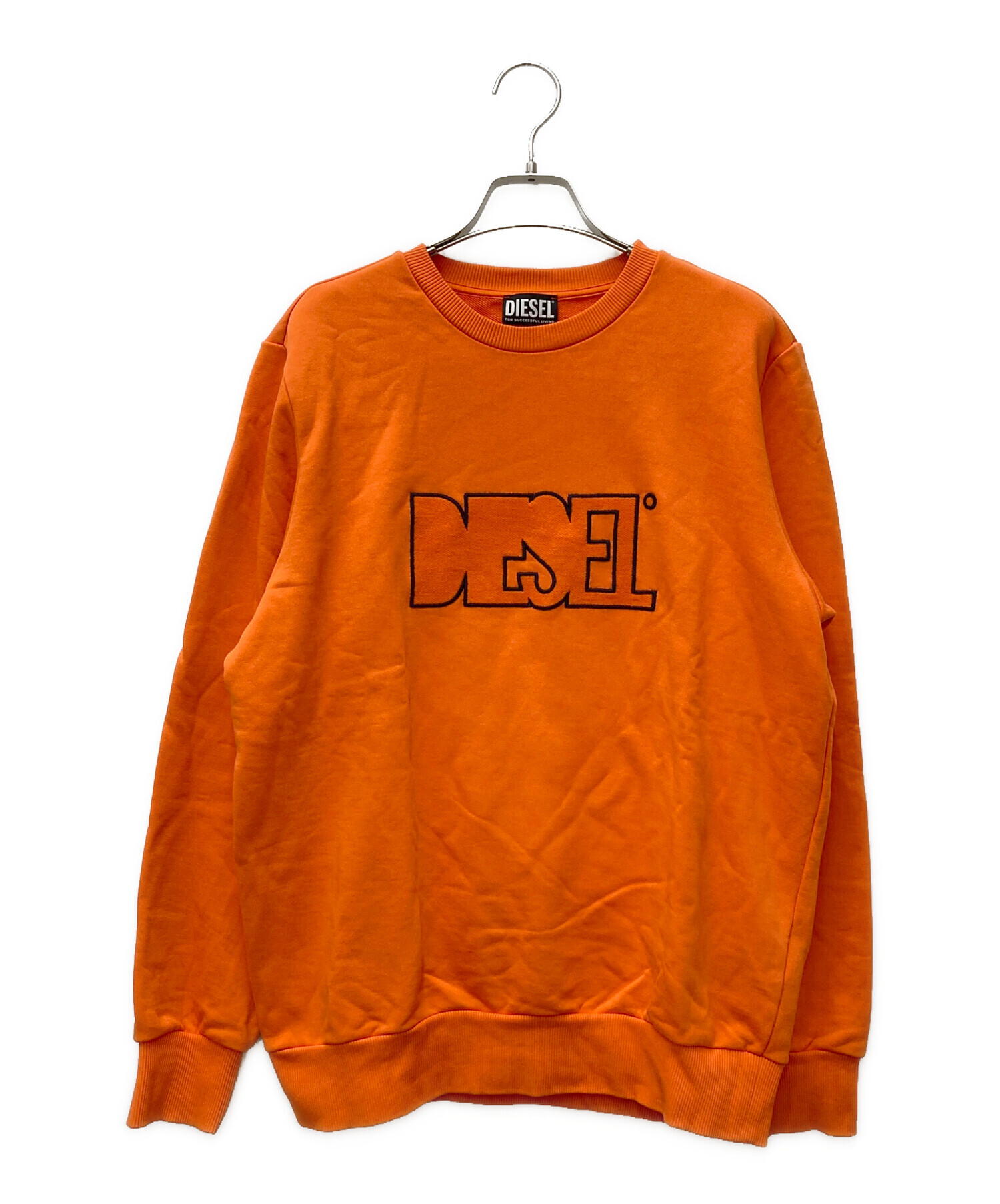 中古・古着通販】DIESEL (ディーゼル) スウェット オレンジ サイズ:S 