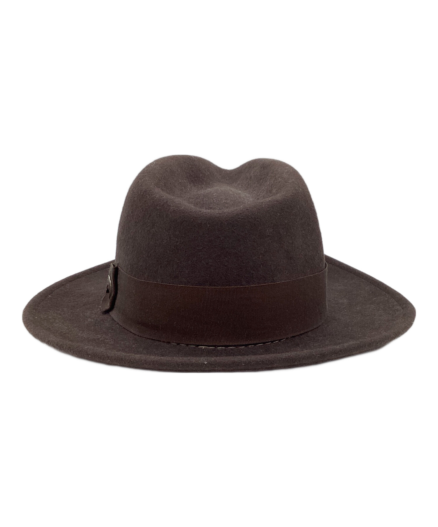 ▼STETSON ハット　ウール　ステットソン　中折れハット　ブラウン　USA製 中古・古着通販】STETSON (ステットソン) 中折れウールハット ブラウン