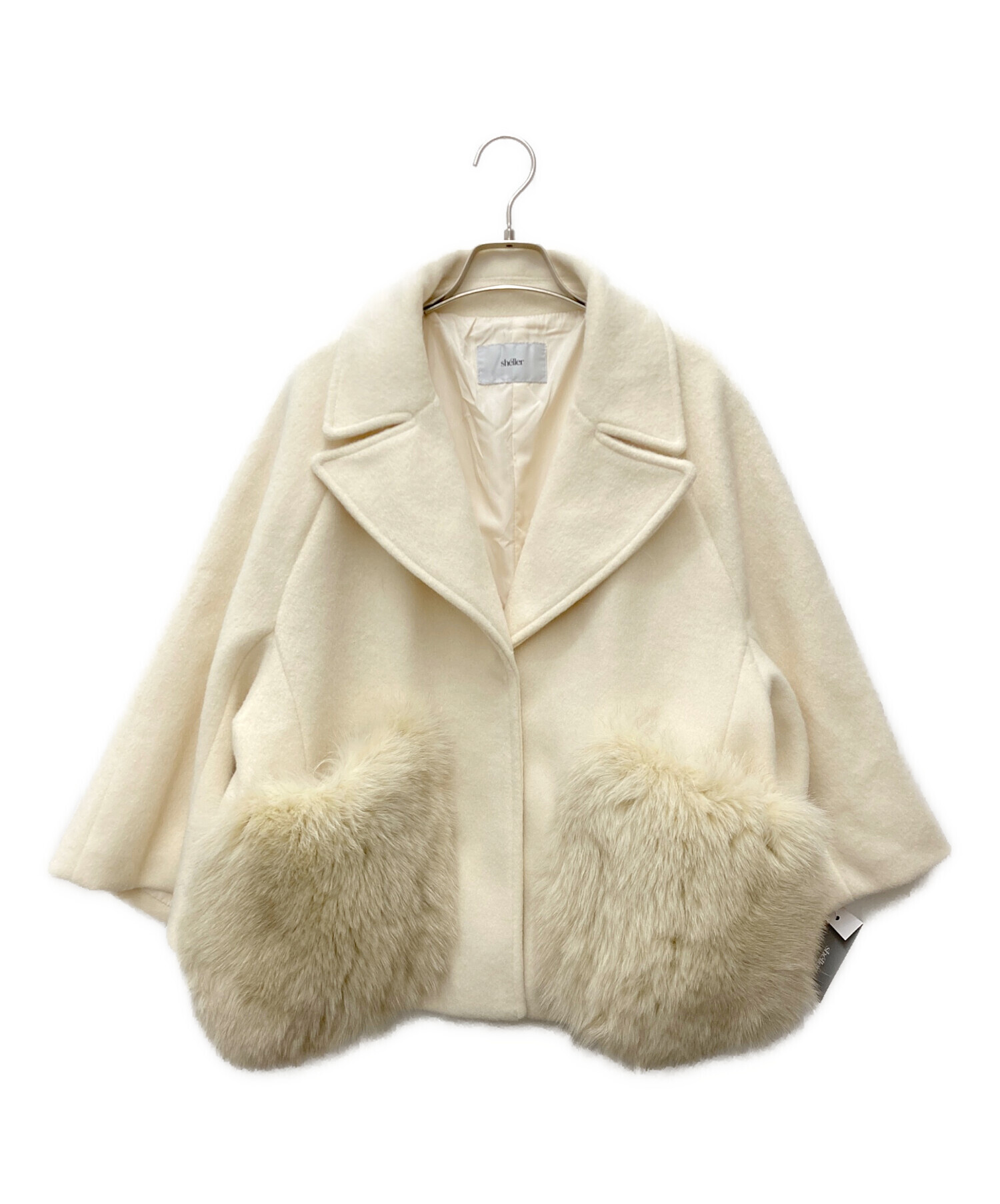 FOX FUR pocket tailored middle coat