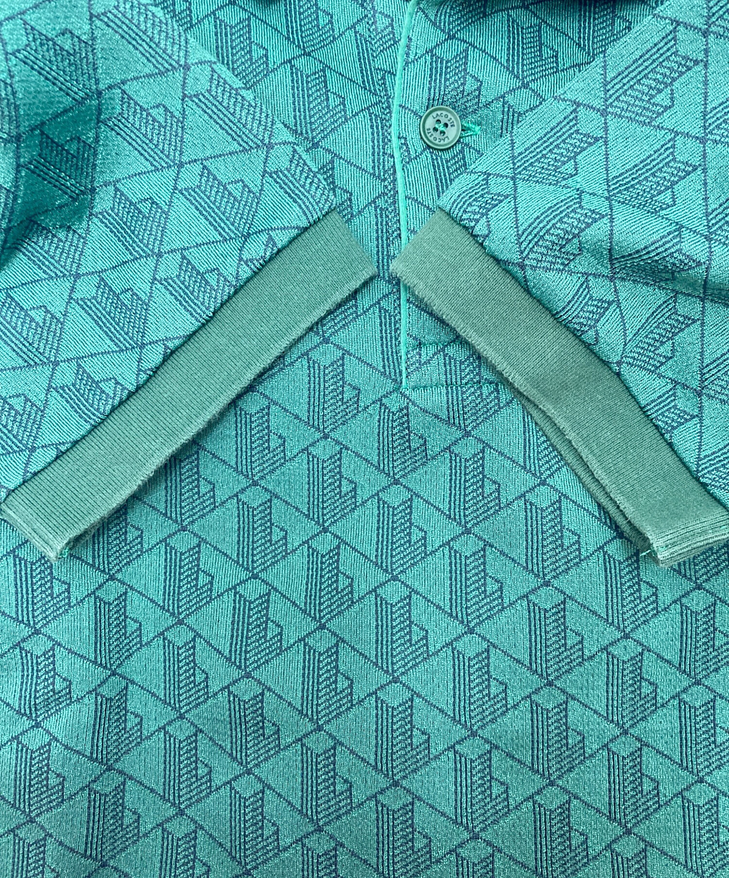 中古・古着通販】LACOSTE (ラコステ) モノグラムジャガードポロシャツ