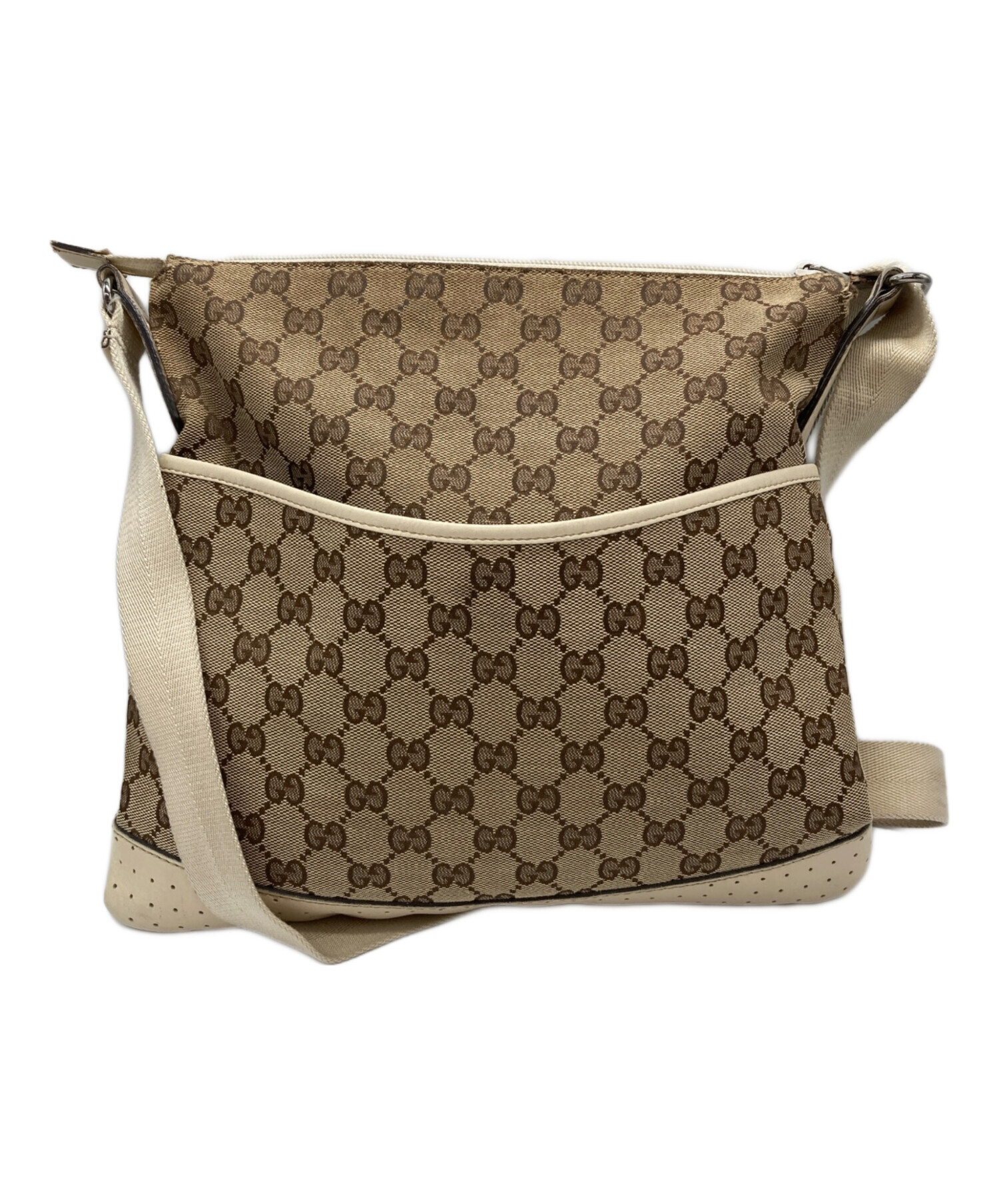 【GUCCI】グッチ GG柄 ショルダーバッグ brown 中古・古着通販】GUCCI (グッチ) GGキャンバス斜め掛けショルダー