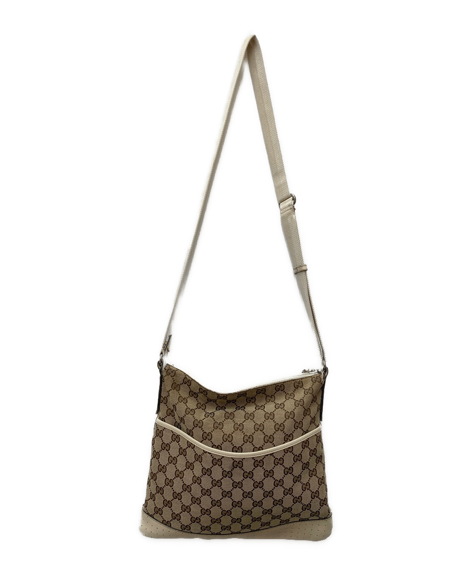 中古・古着通販】GUCCI (グッチ) GGキャンバス斜め掛けショルダー