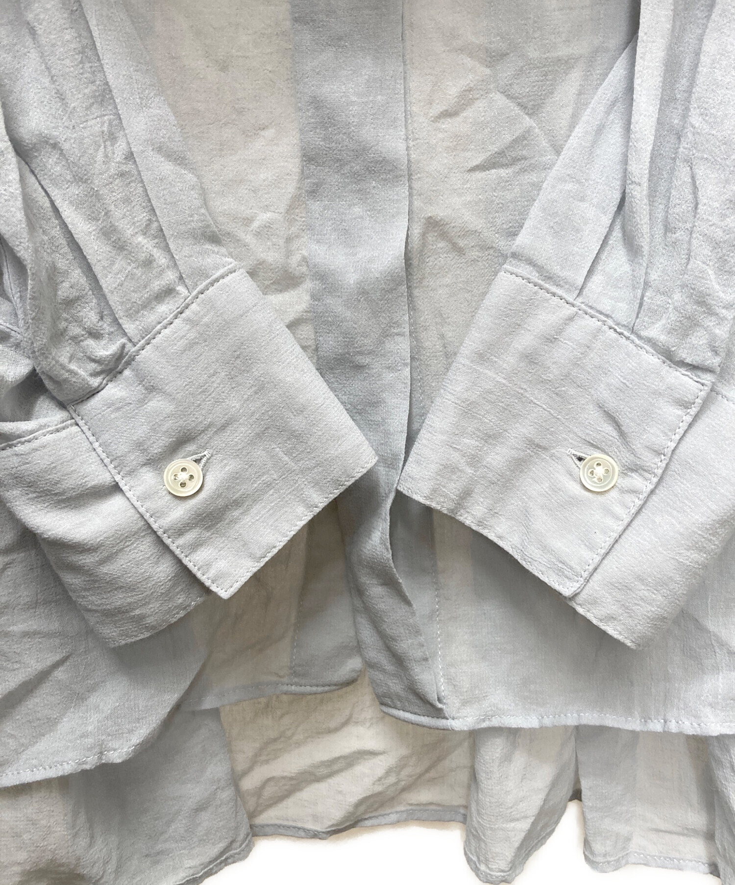 中古・古着通販】kagure (カグレ) バックタックワイドシャツ スカイ