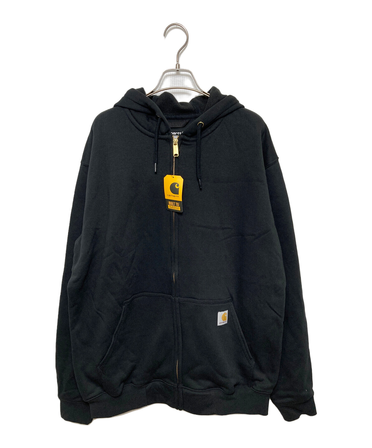 carharrtジップパーカー　企業ロゴvintage サイズ:Ｌ 中古・古着通販】CarHartt (カーハート) ジップパーカー ブラック