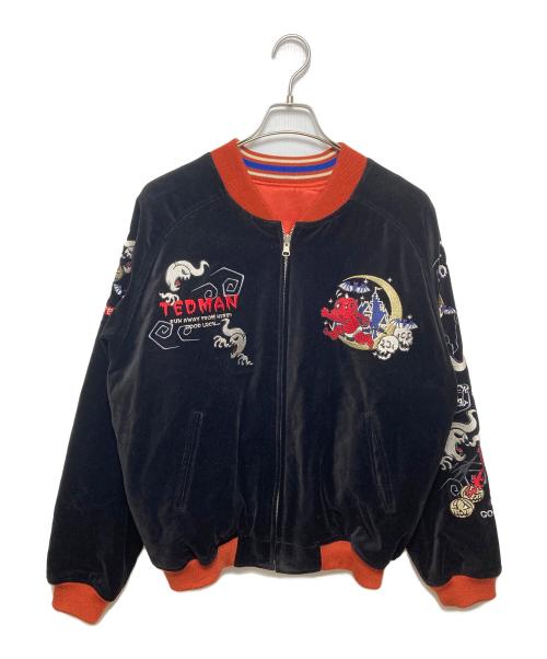 テッドマン　スカジャン　サイズ42 中古・古着通販】TED MAN (テッドマン) スカジャン ブラック×オレンジ