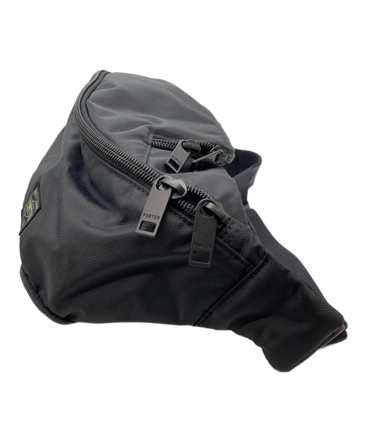 中古・古着通販】PORTER (ポーター) FLASH WAIST BAG(L) ブラック 未