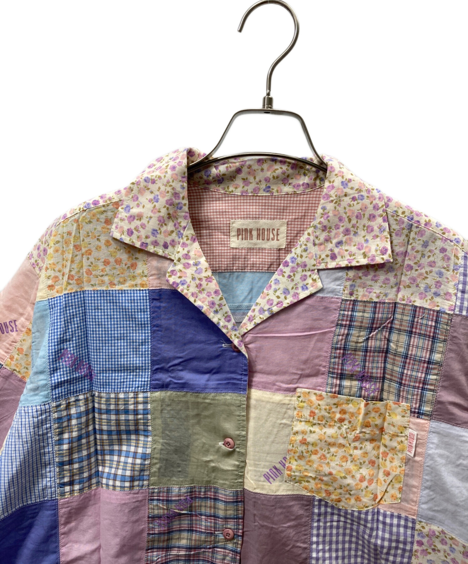 中古・古着通販】PINK HOUSE (ピンクハウス) パッチワークシャツ
