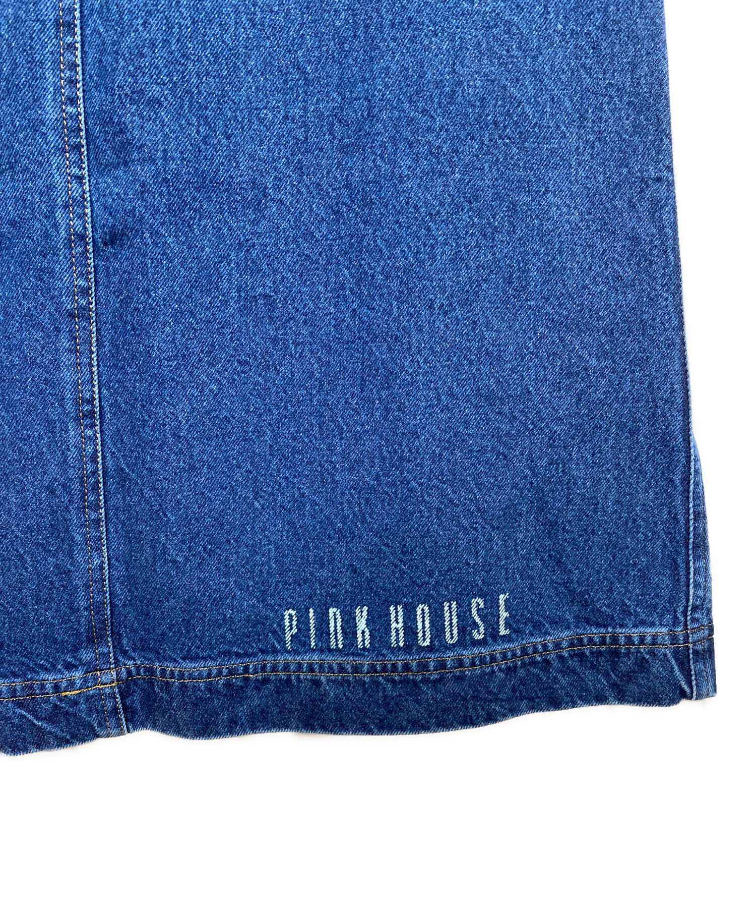 PINK HOUSE ピンクハウス デニムロングスカート PHロゴチロリアン 中古・古着通販】PINK HOUSE (ピンクハウス) デニムスカート
