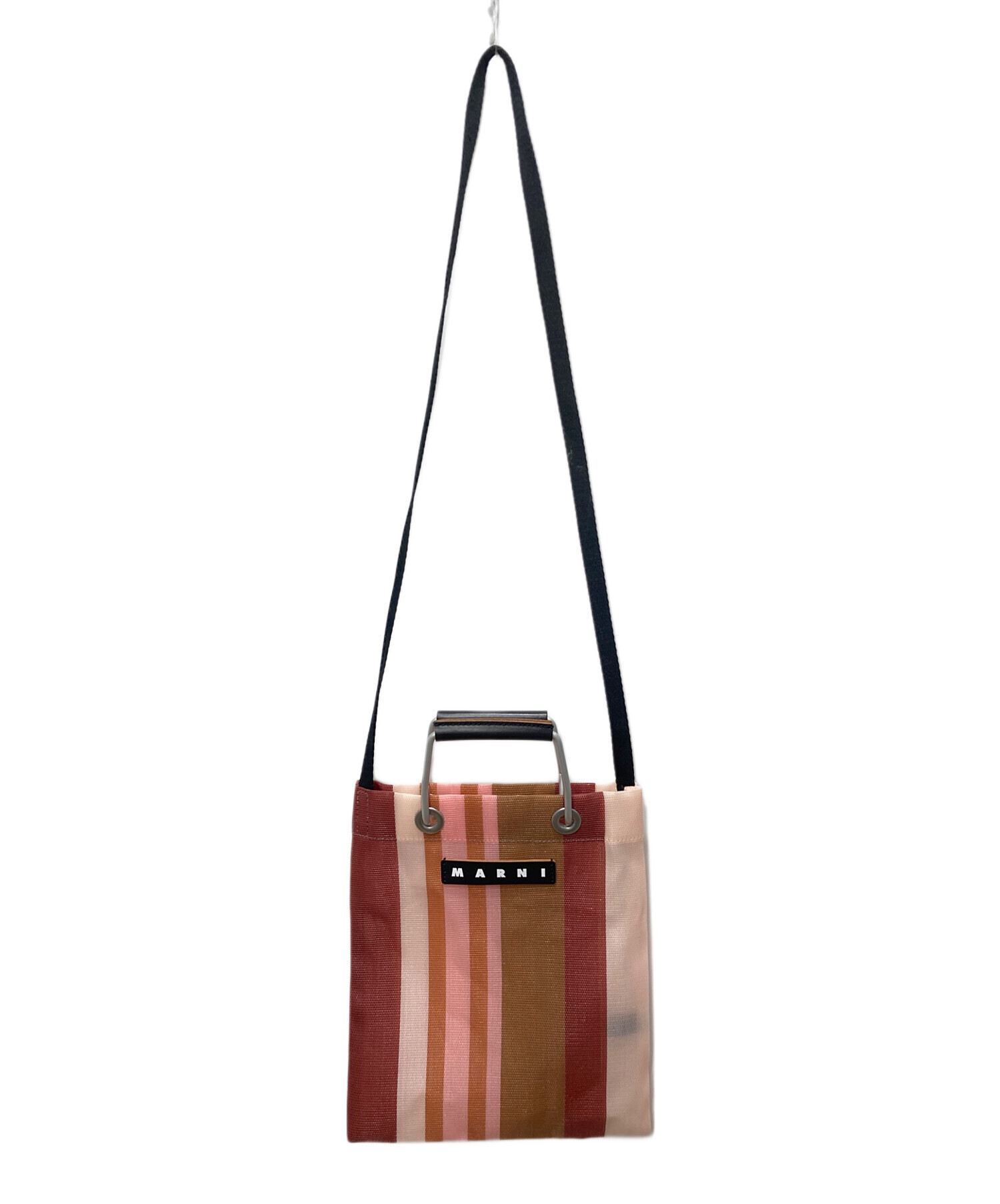 【加古川店】 中古 MARNI | マルニ ショルダーバッグ STRIPE MINI 【121】 中古・古着通販】MARNI (マルニ) STRIPE MINI SHOULDER BAG レッド