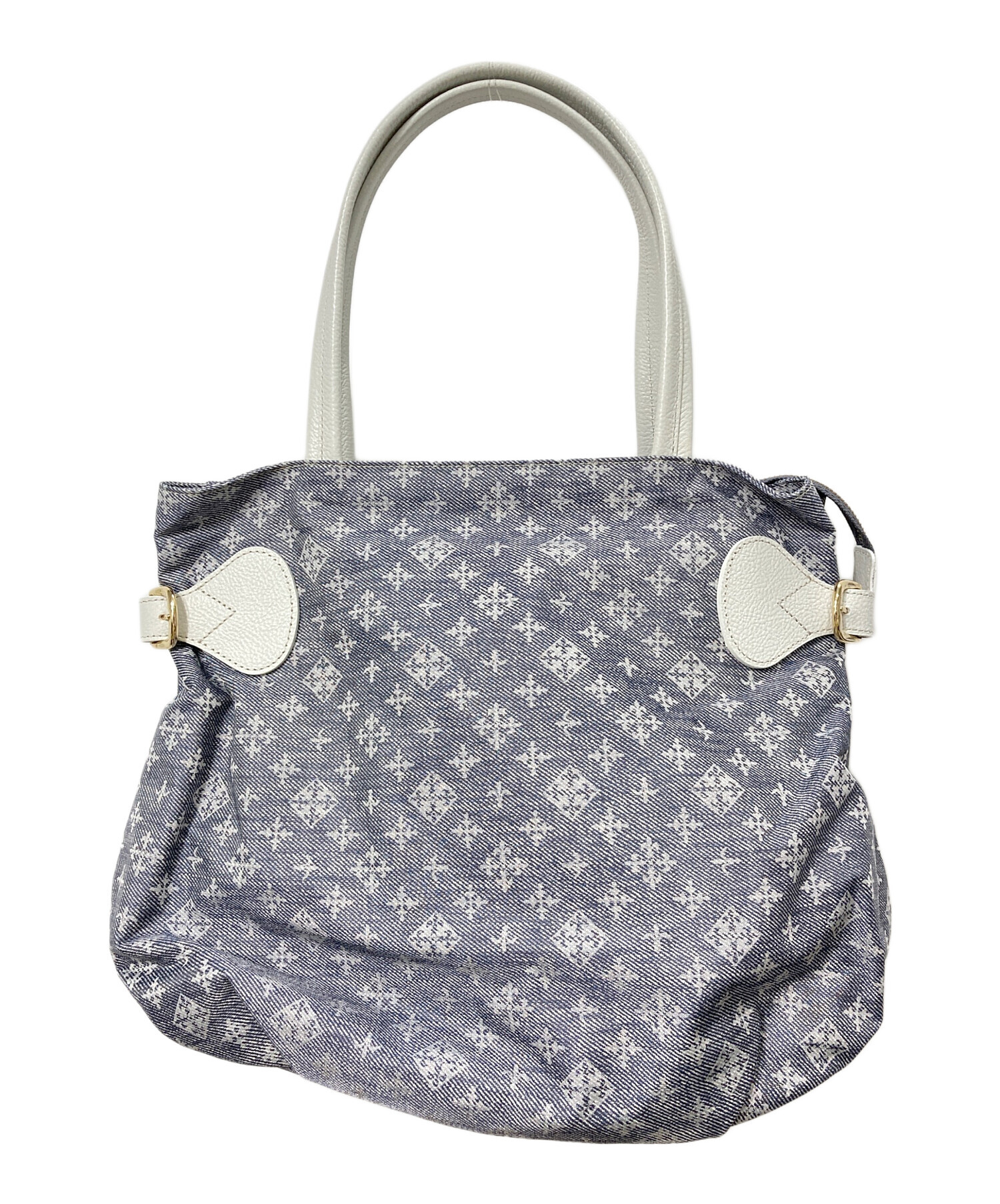 russet ラシット エブリデイトートバッグ デニムプリント 中古・古着通販】russet (ラシット) デニムプリントトートバッグ