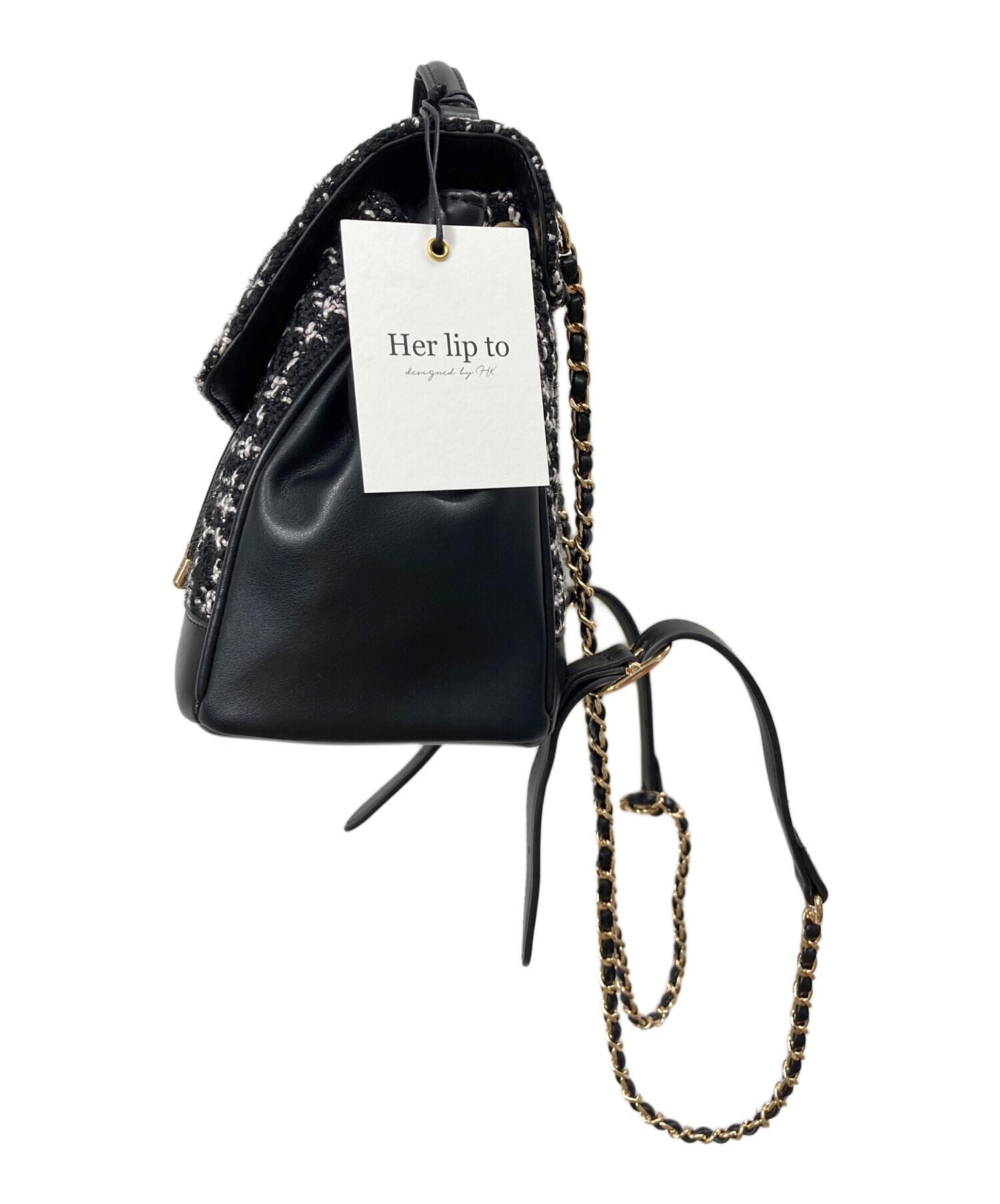 バッグ Herlipto Tweed Mini Backpack Black 中古・古着通販】Her lip to (ハーリップトゥ) Tweed Mini Backpack