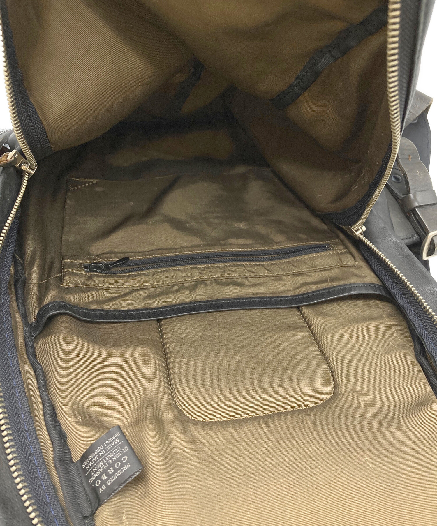 中古・古着通販】CORBO (コルボ) レザーリュック ブラック|ブランド 中古・古着通販】CORBO (コルボ) レザーリュック ブラック|ブランド