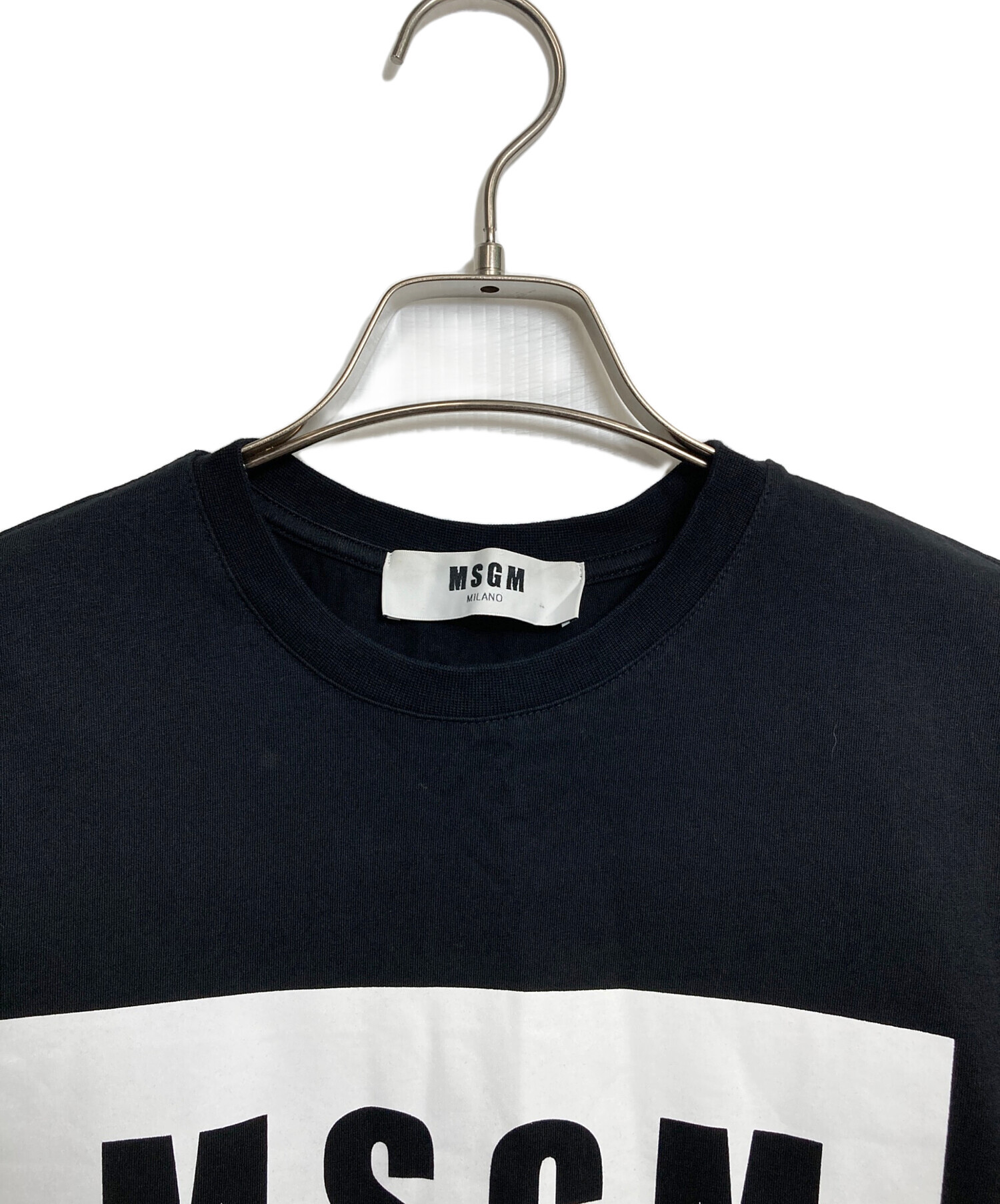 中古・古着通販】MSGM (エムエスジーエム) ロゴTEE ブラック サイズ:XS