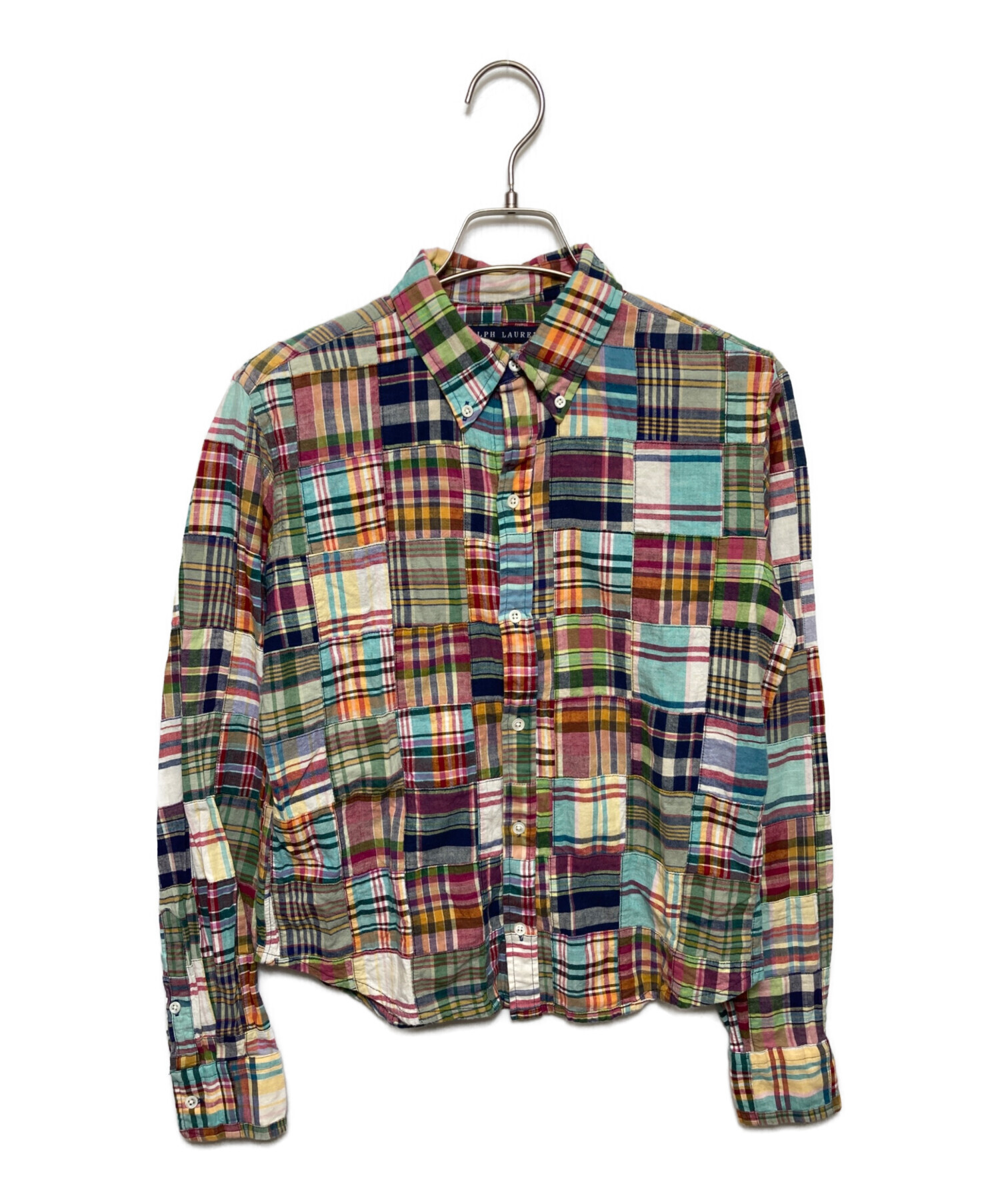 POLO Ralph Laurenパッチワーク ラガーシャツ マルチカラー 中古・古着通販】RALPH LAUREN (ラルフローレン) パッチワークシャツ