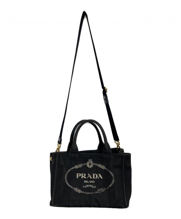 中古・古着通販】PRADA (プラダ) カナパ2WAYトートバッグ ブラック