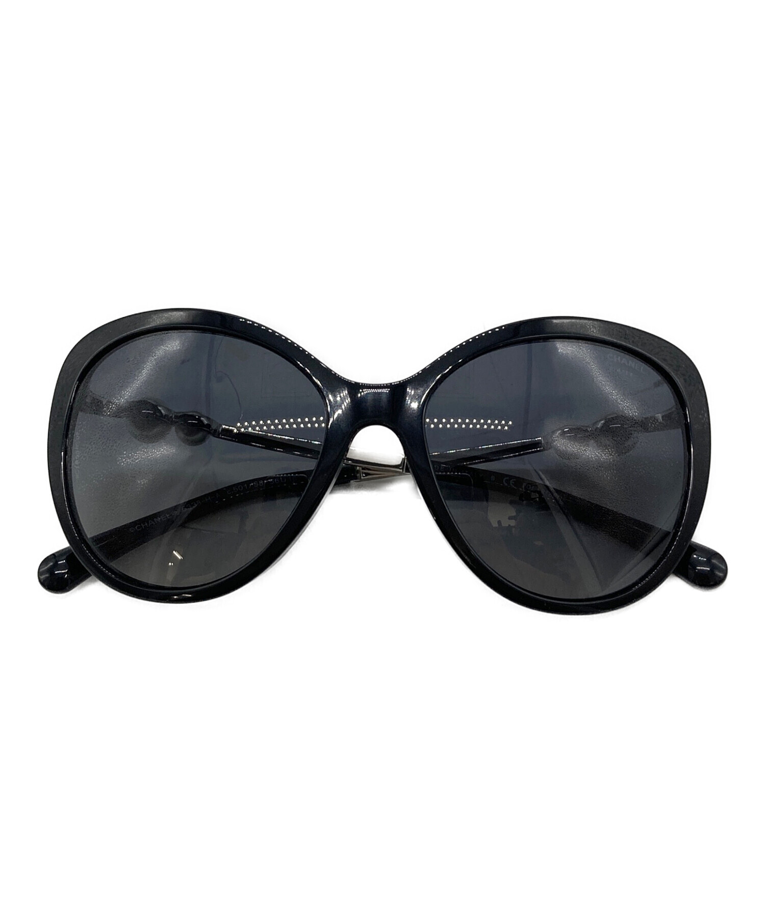 中古・古着通販】CHANEL (シャネル) キャッツアイサングラス ブラック