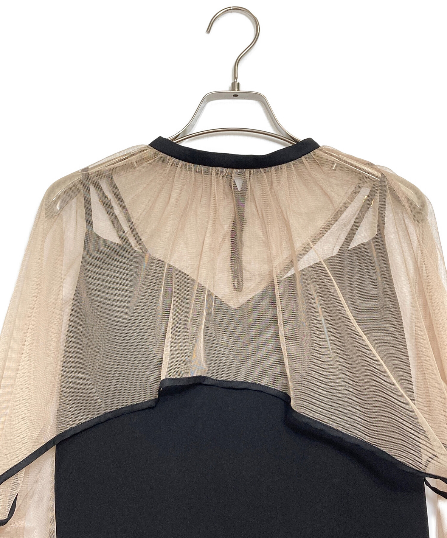 中古・古着通販】Ameri (アメリ) MANY WAY AIRY VEIL DRESS ブラック 
