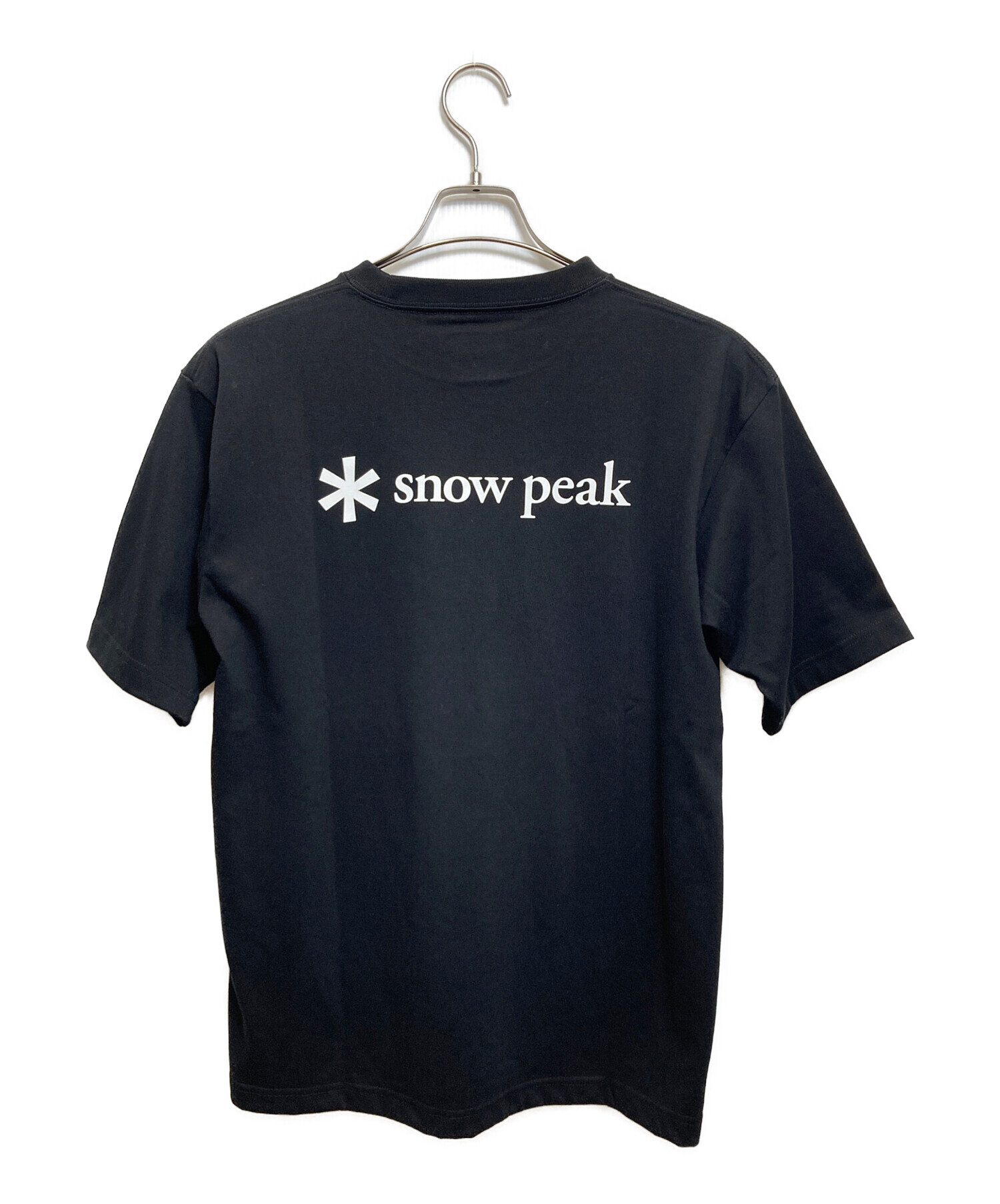  peak スノーピーク カジュアルシャツ M 黒 【古着】【中古】 中古・古着通販】Snow peak (スノーピーク) Tシャツ ブラック サイズ:M