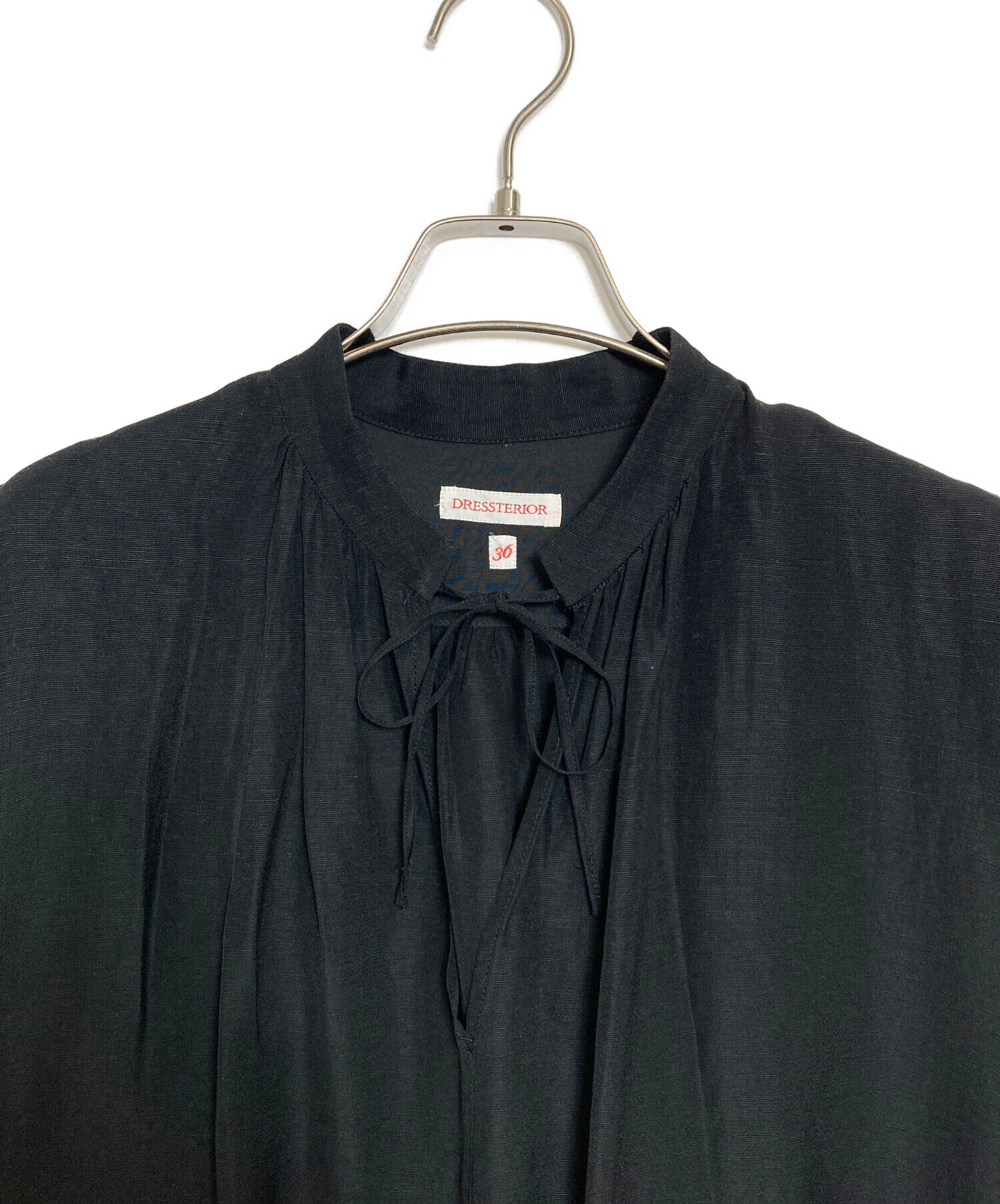 DRESSTERIOR (ドレステリア) アシンメトリーフレアワンピース ブラック サイズ:36 DRESSTERIOR (ドレステリア) アシンメトリーフレアワンピース ブラック サイズ:36