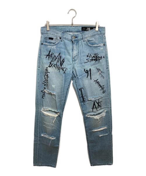 新品未使用品 ARMANI EXCHENGI ダメージストレートジーンズUSA 中古・古着通販】ARMANI EXCHANGE (アルマーニ エクスチェンジ