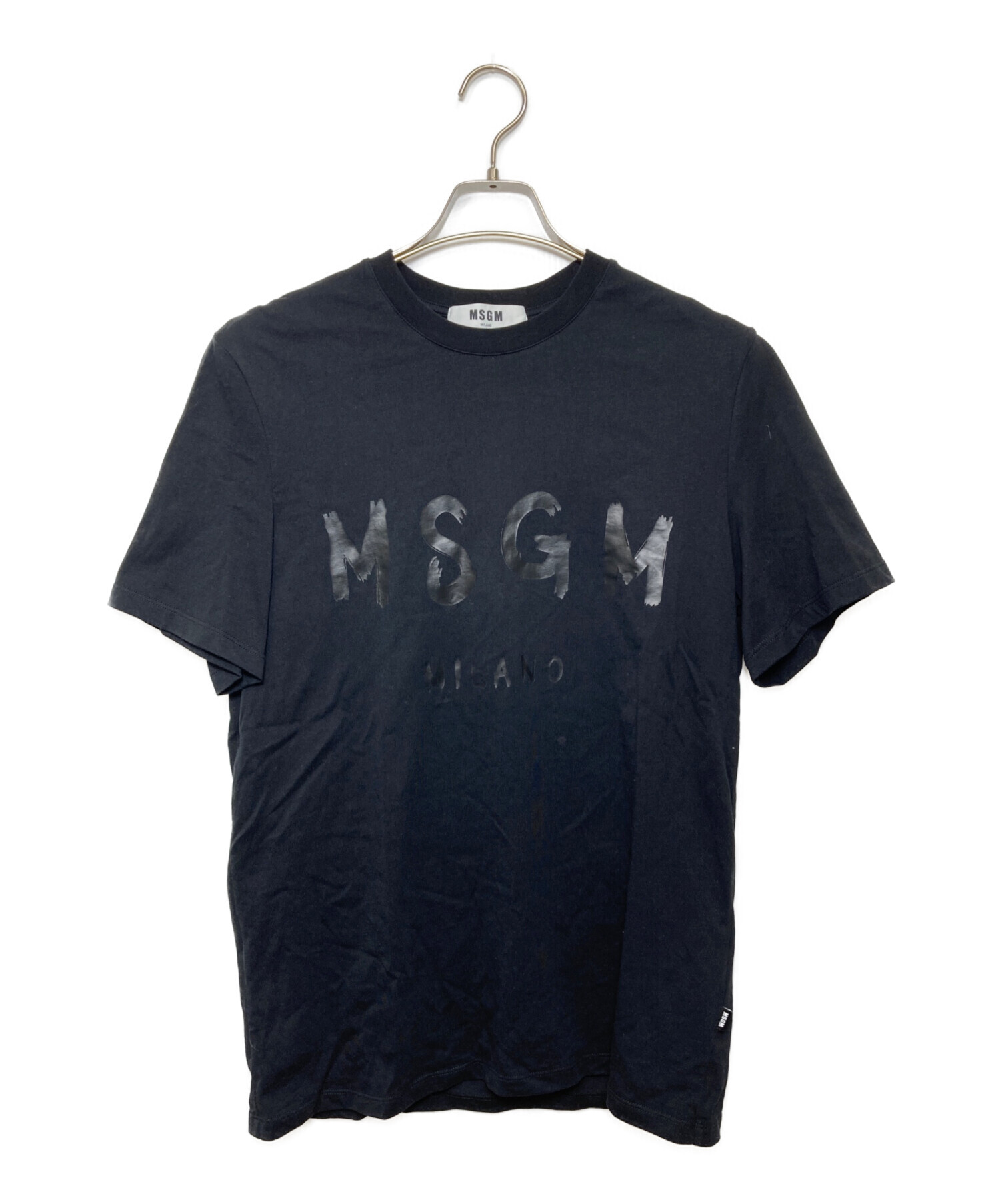 中古・古着通販】MSGM (エムエスジーエム) ロゴカットソー ブラック 