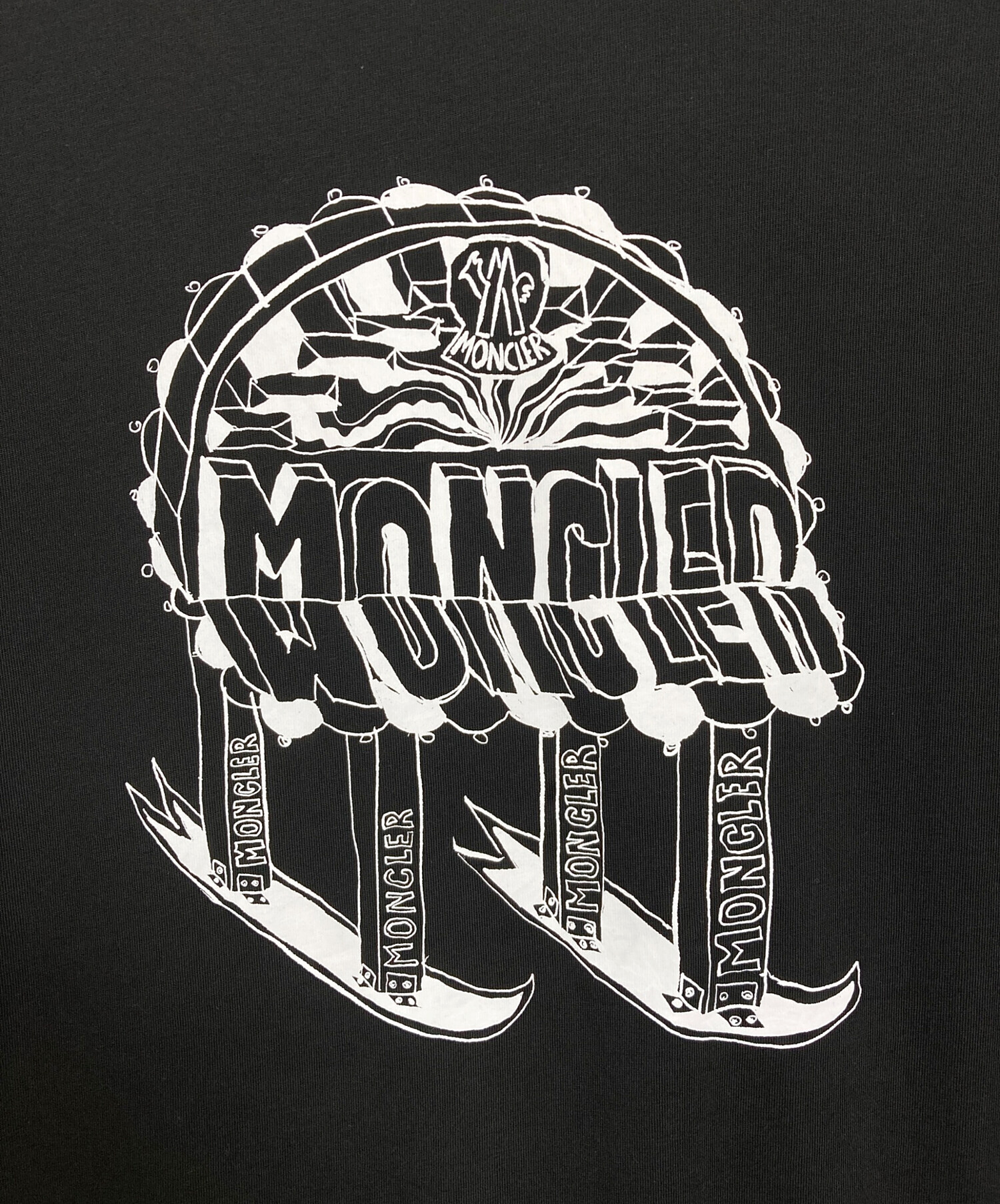 中古・古着通販】MONCLER (モンクレール) カットソー ブラック サイズ 