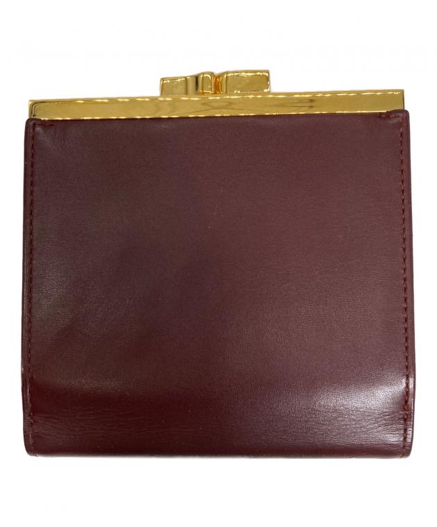 【未使用品】Cartier カルティエ マスト がま口 三つ折り 財布 レザー 中古・古着通販】Cartier (カルティエ) マストライン がま口3つ折り