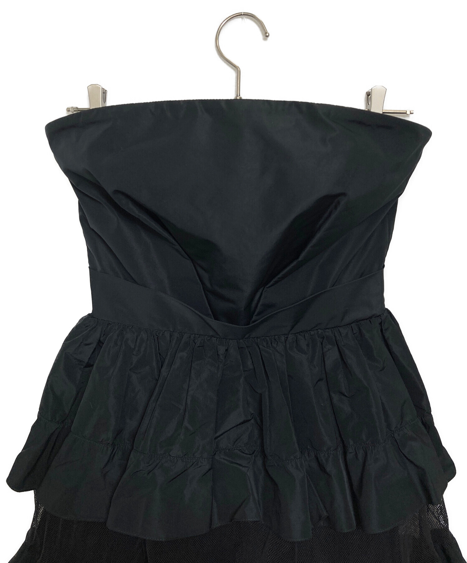 REDValentino ブラックドレス 中古・古着通販】RED VALENTINO (レッドヴァレンティノ) フリルミニ