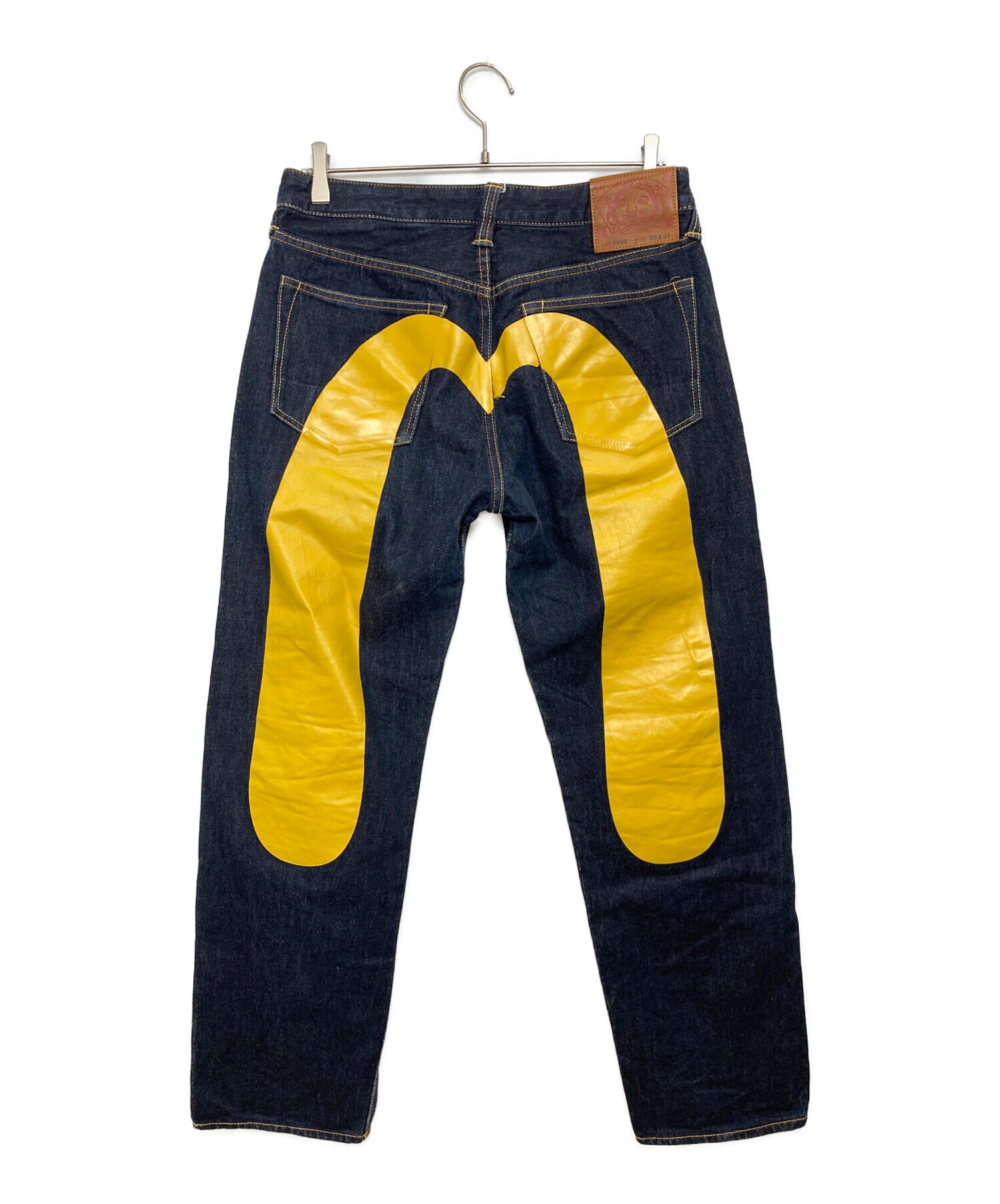 EVISUデニム３４インチ 中古・古着通販】EVISU (エヴィス) ダイコックプリント バギーフィット