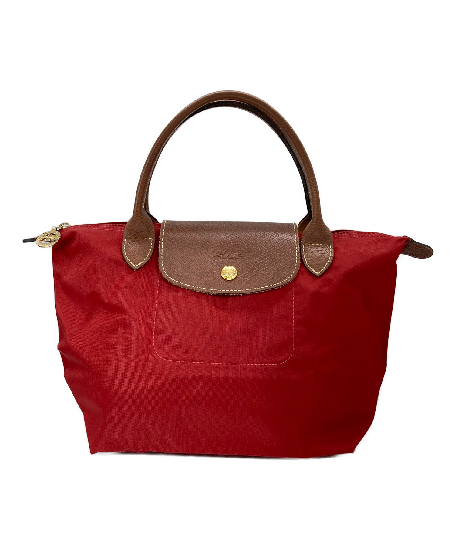 中古・古着通販】LONGCHAMP (ロンシャン) ハンドバッグ レッド