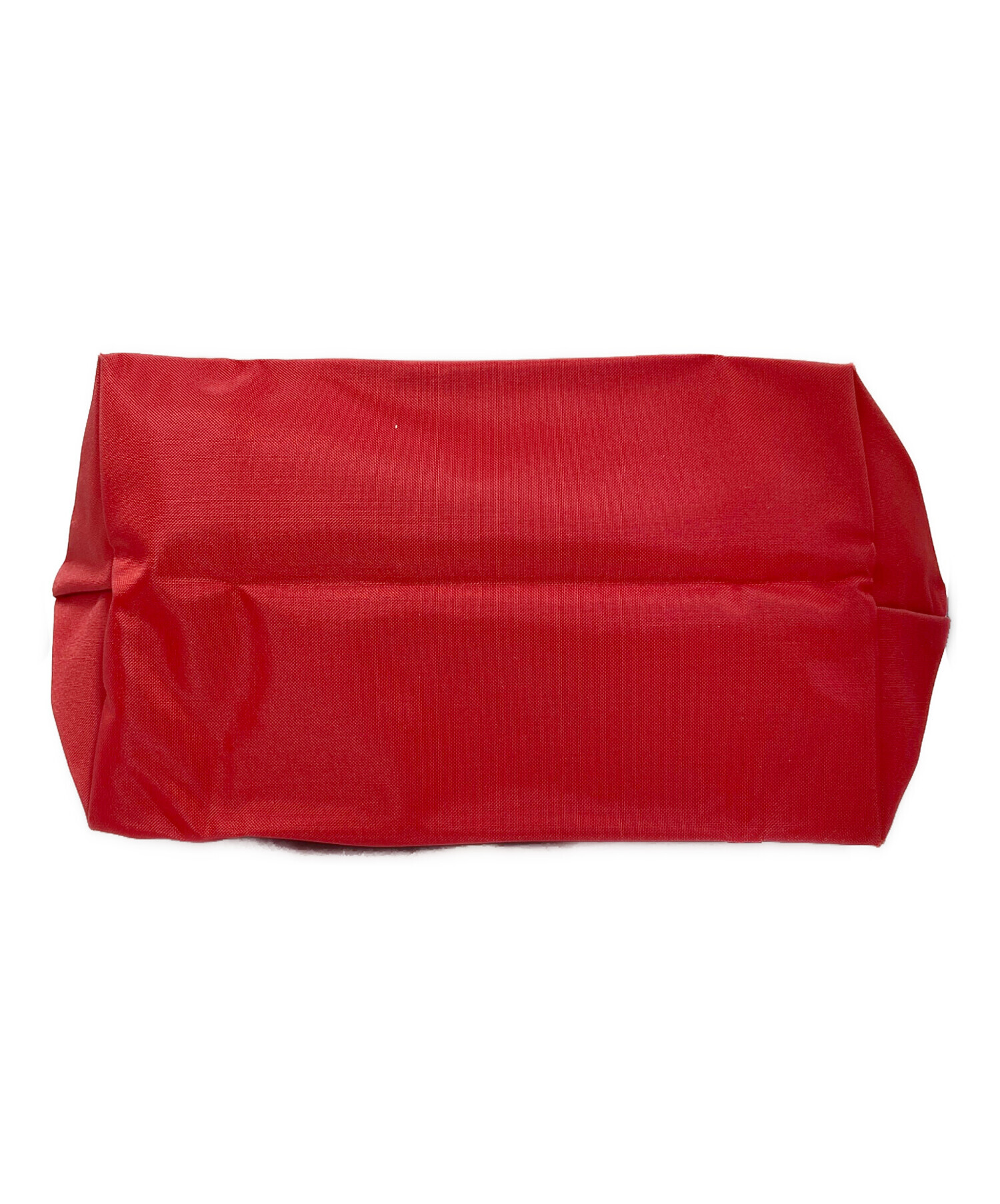 LONGCHAMP レザー 型押し ハンドバッグ レッド ロンシャン 中古・古着通販】LONGCHAMP (ロンシャン) ハンドバッグ レッド