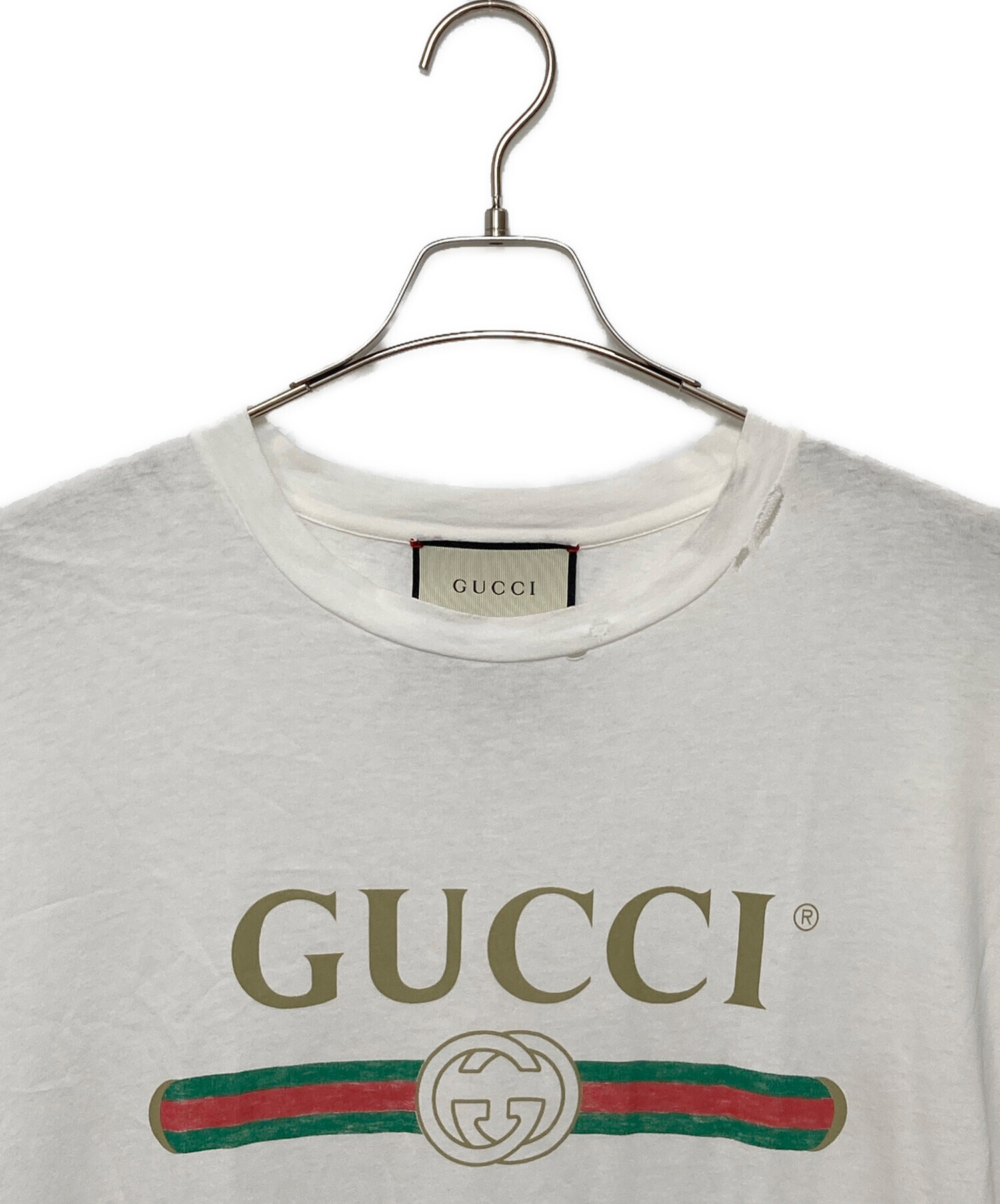 中古・古着通販】GUCCI (グッチ) Tシャツ ホワイト サイズ:XS