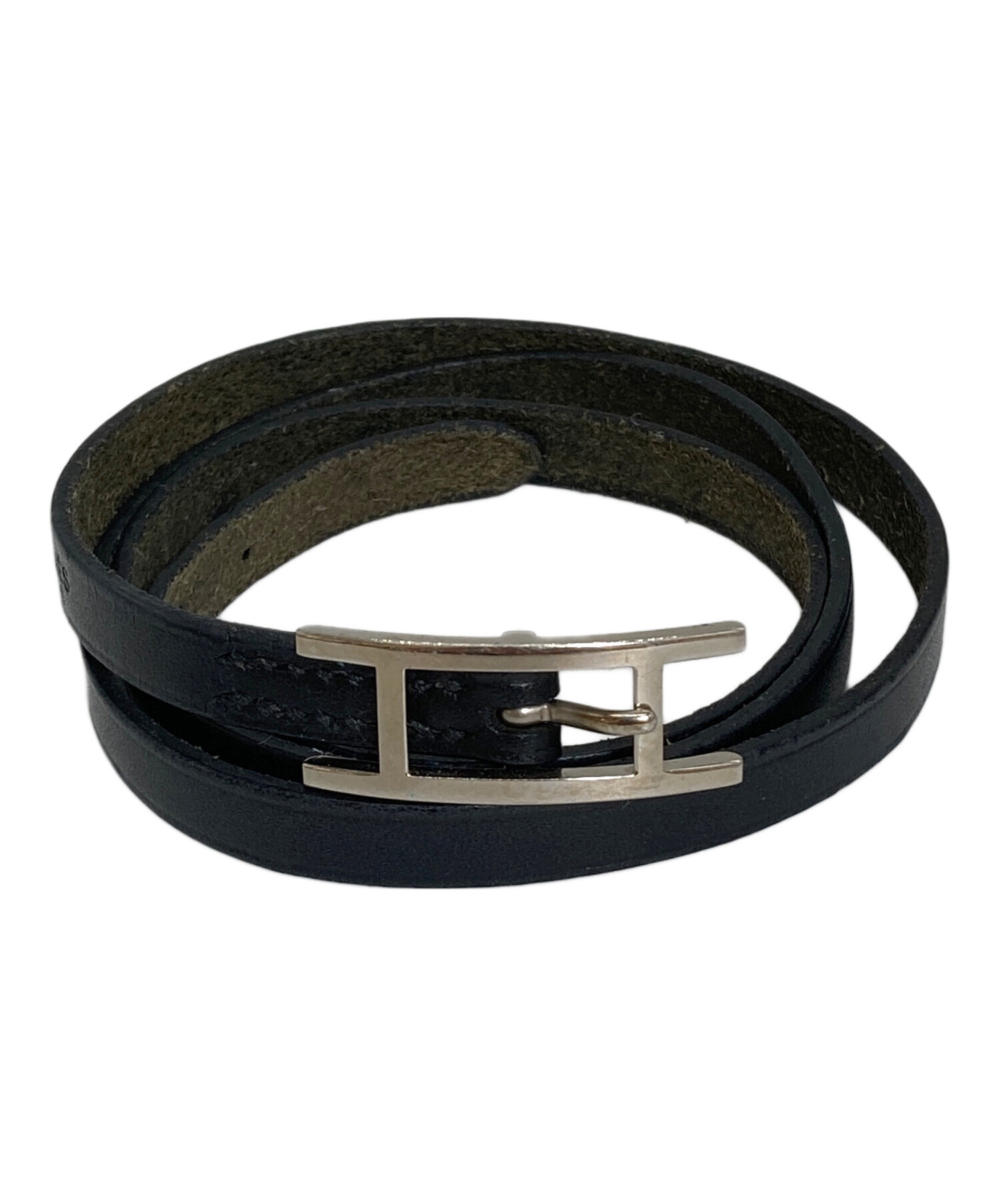 中古・古着通販】HERMES (エルメス) レザーブレスレット アピ3