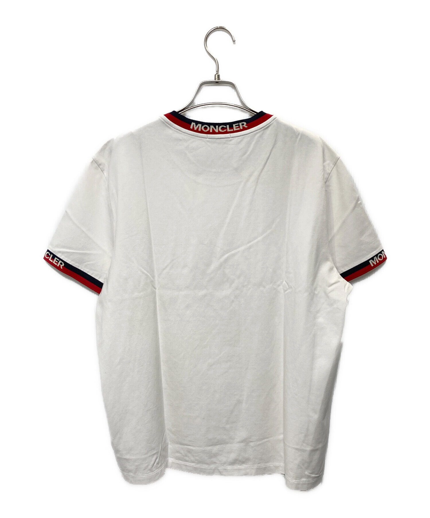 MONCLER 半袖 Tシャツ ホワイト プリーツ袖　サイズSM 中古・古着通販】MONCLER (モンクレール) 半袖Tシャツ MAGLIA T-SHIRT