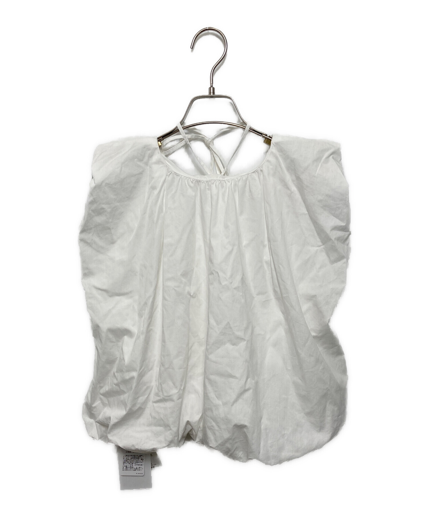 中古・古着通販】CLANE (クラネ) W FACE BALLOON GATHER RIBBON TOPS