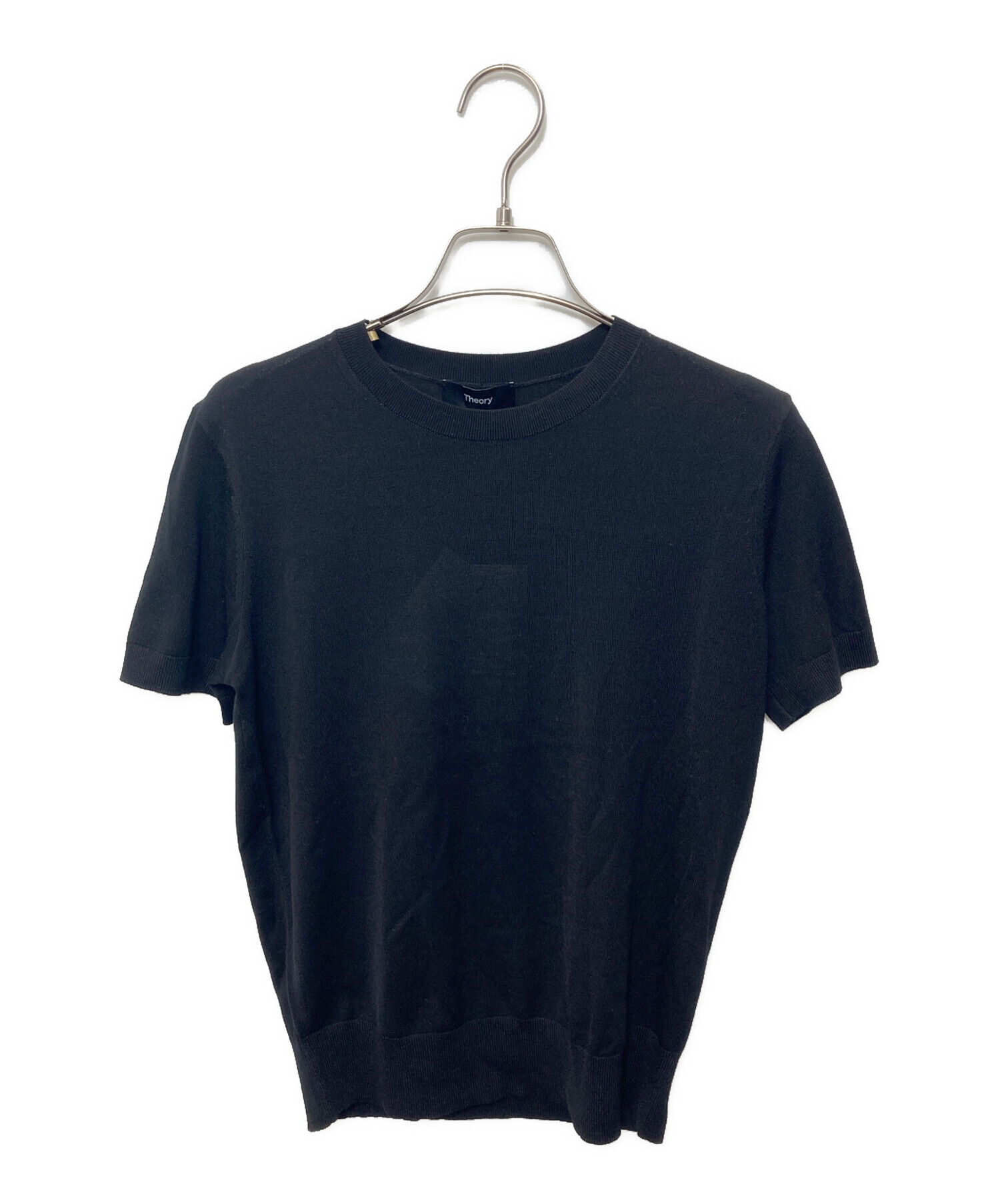 【新品タグ付】Theory セオリー リーガルウール ニット Tシャツ S 黒 中古・古着通販】theory (セオリー) REGAL WOOL BASIC TEE ブラック
