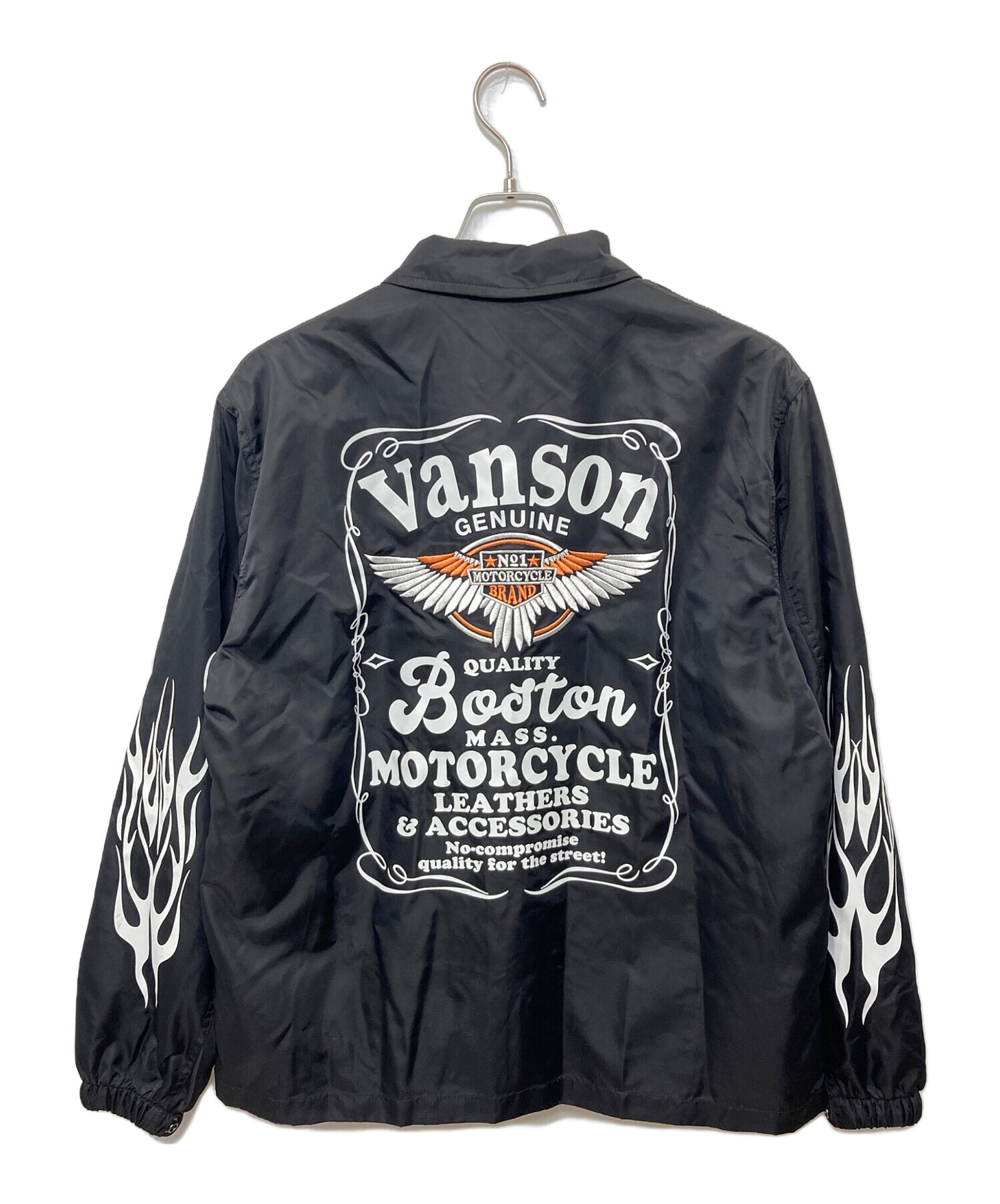 VANSON バイクジャケット　中古　送料無料 中古・古着通販】VANSON (バンソン) ナイロンジャケット ブラック