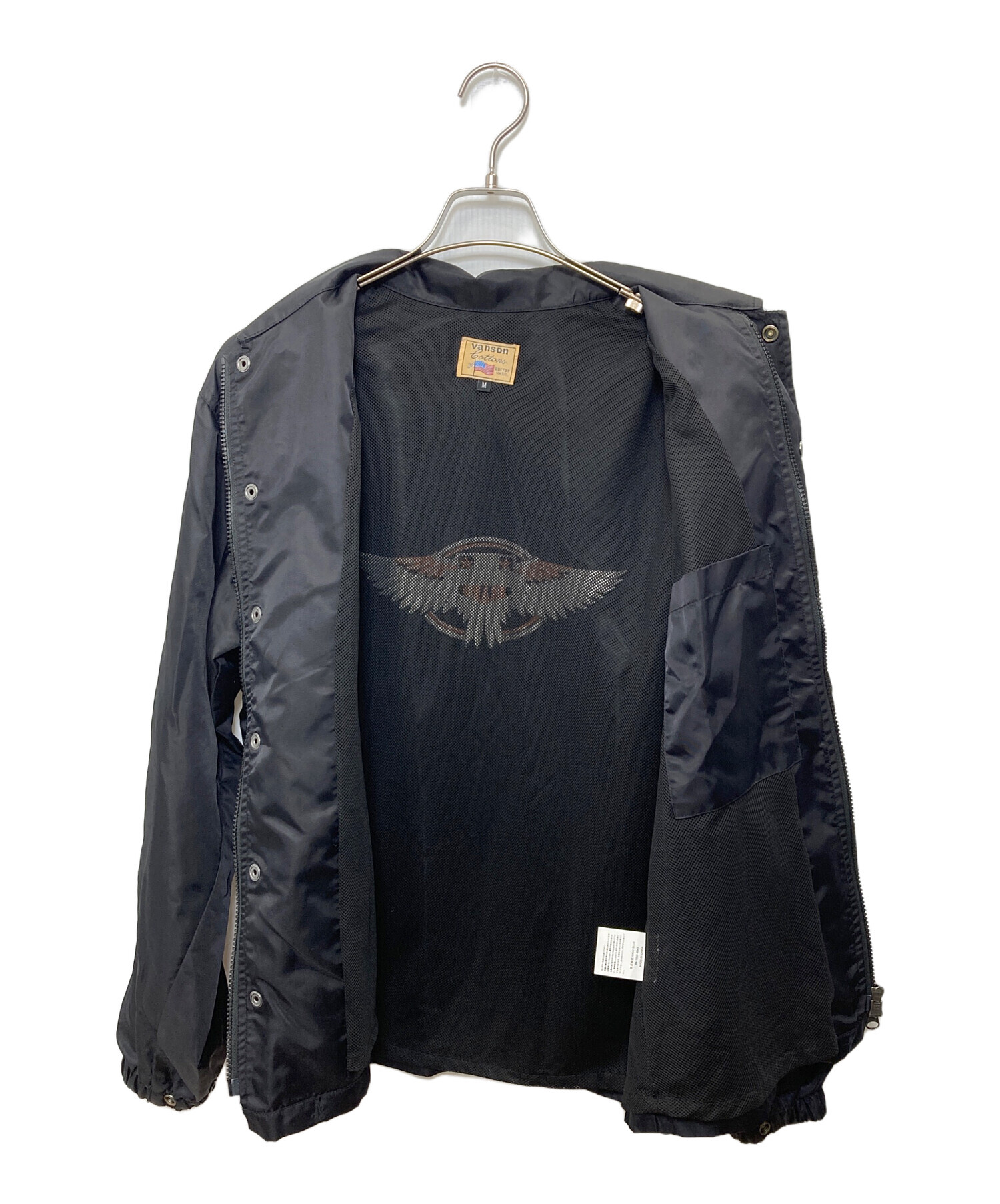 中古・古着通販】VANSON (バンソン) ナイロンジャケット ブラック