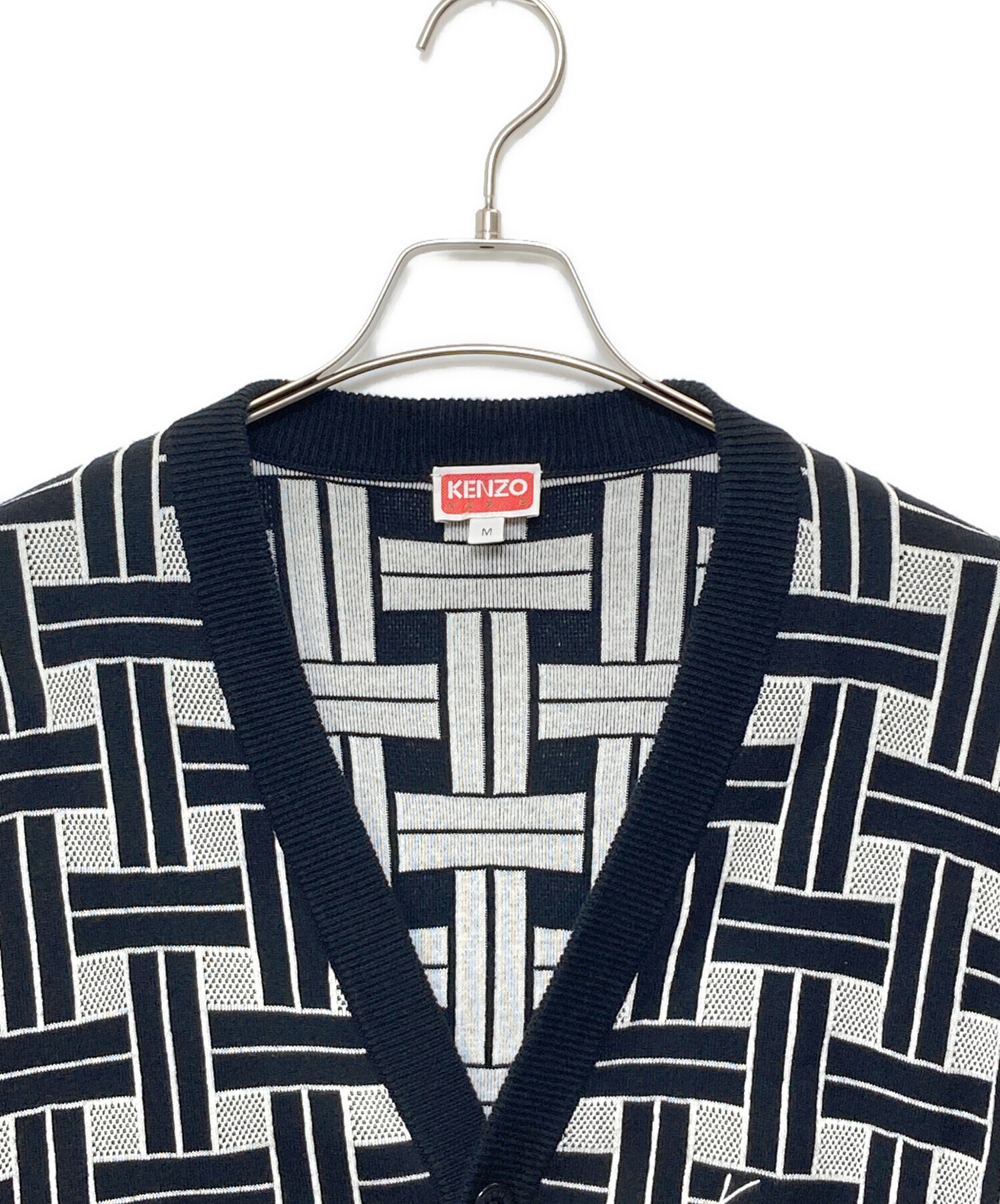 中古・古着通販】KENZO (ケンゾー) 総柄カーディガン グレー サイズ:M