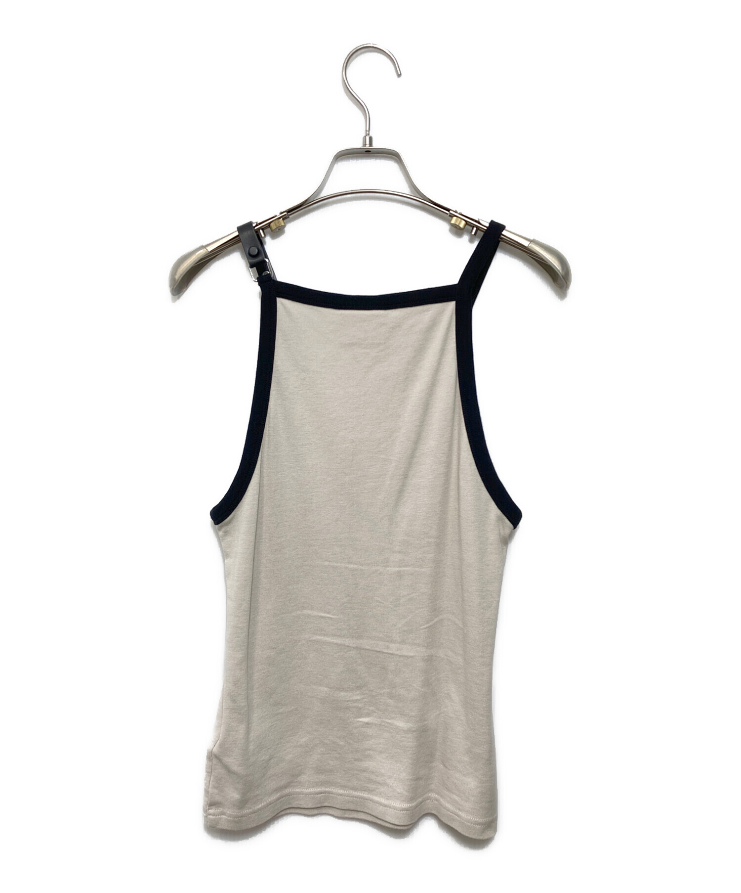 courrèges ベージュ タンクトップ S クレージュ　ホルターネック 中古・古着通販】courreges (クレージュ) COURREGES BUCKLECONTRAS T