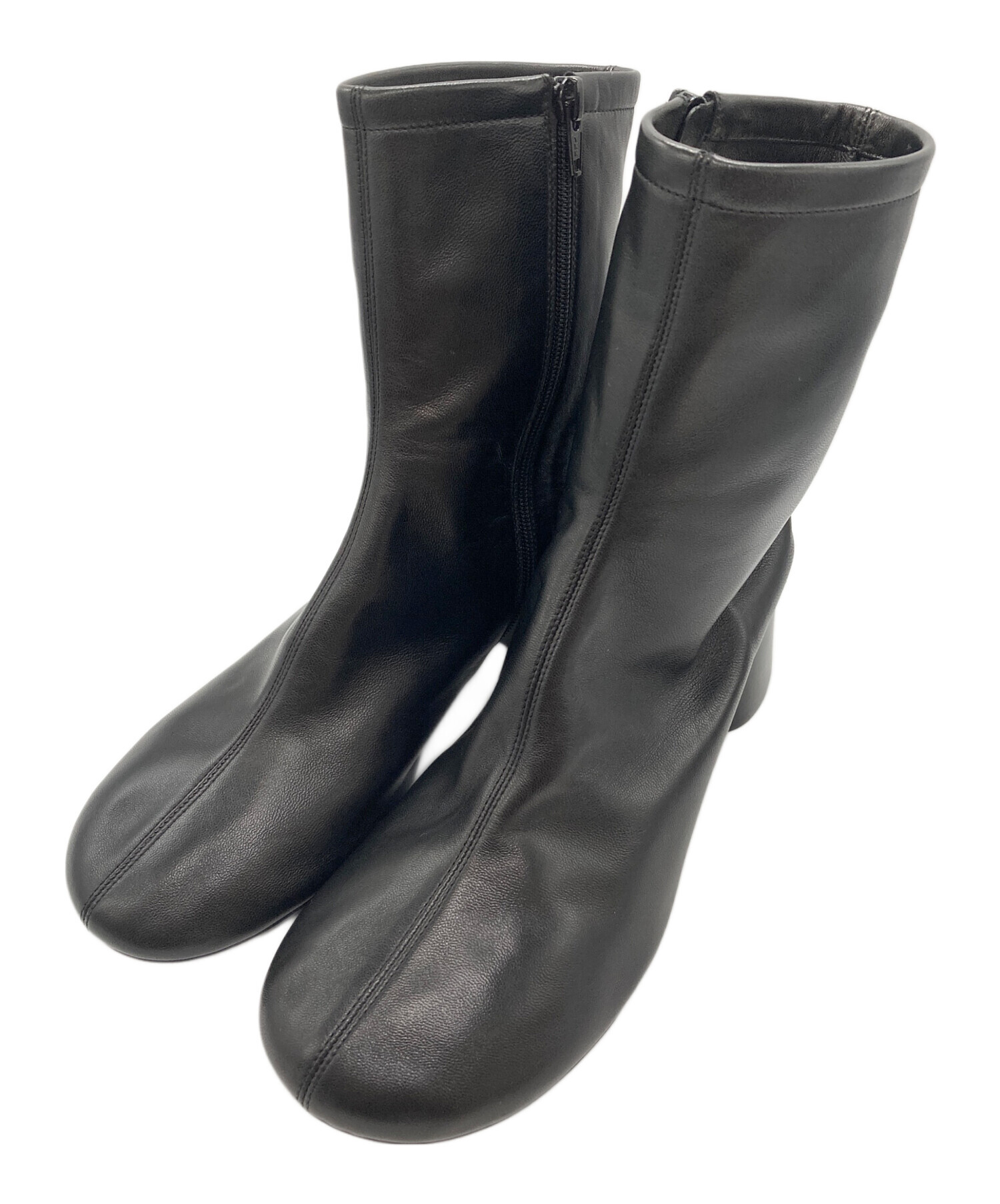 バレンシアガ ショートブーツ 中古・古着通販】BALENCIAGA (バレンシアガ) ラウンドトゥ レザー
