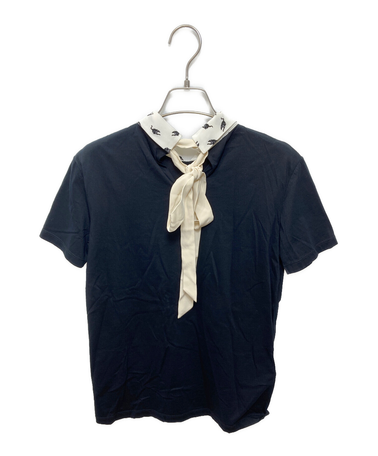 中古・古着通販】MIU MIU (ミュウミュウ) ブラウス ネイビー サイズ:XS