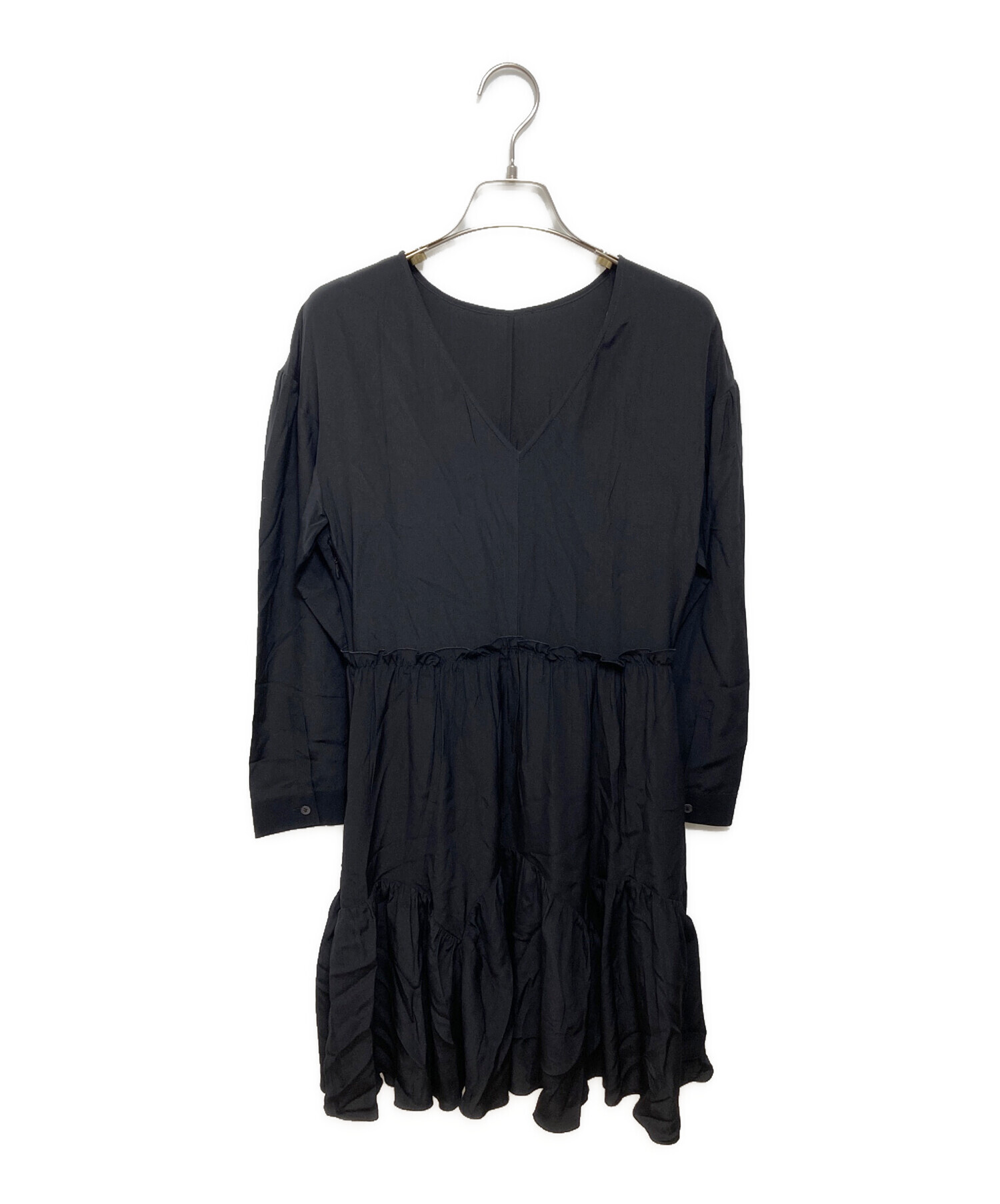 中古・古着通販】MIU MIU (ミュウミュウ) シルクワンピース ブラック