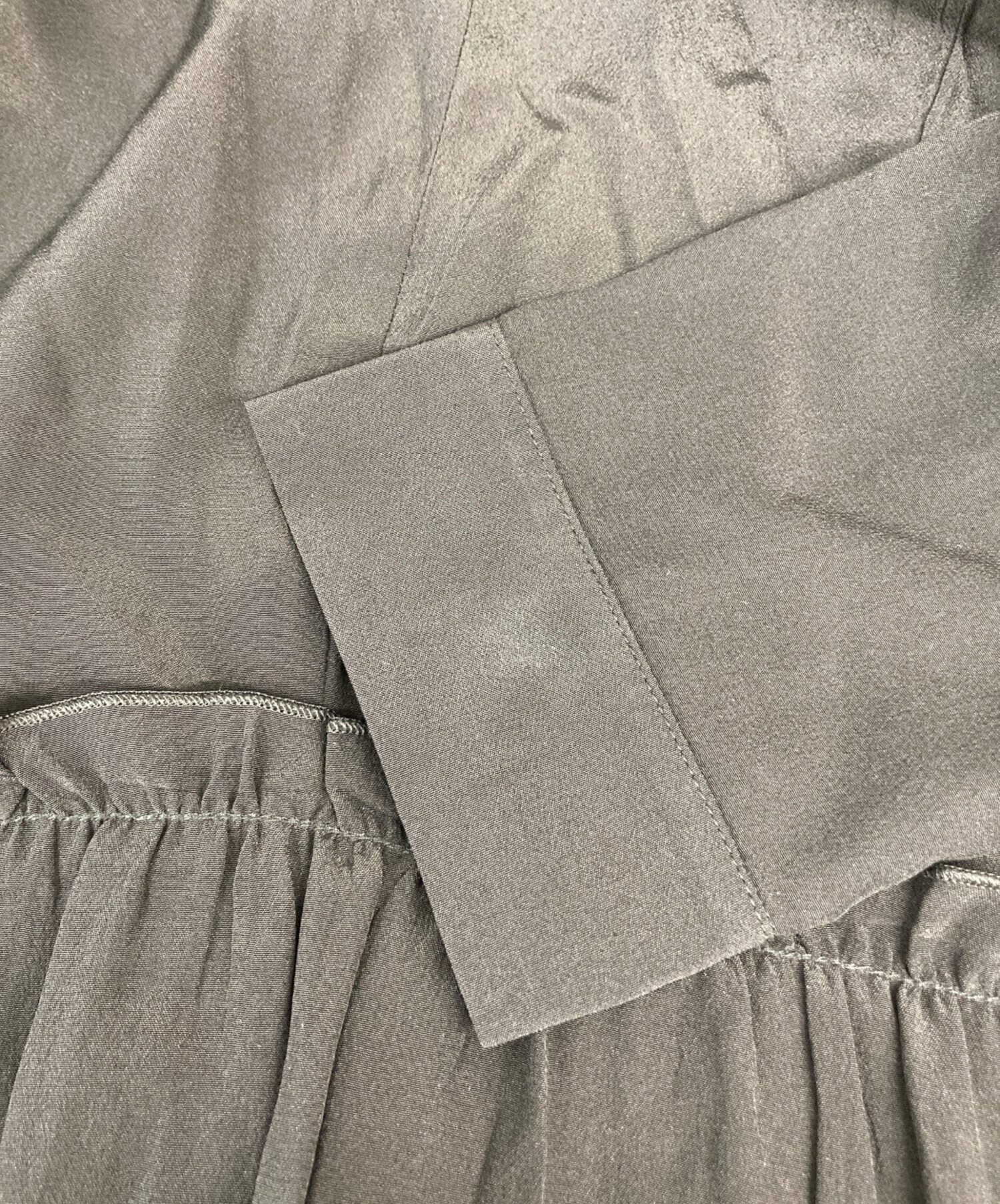 中古・古着通販】MIU MIU (ミュウミュウ) シルクワンピース ブラック