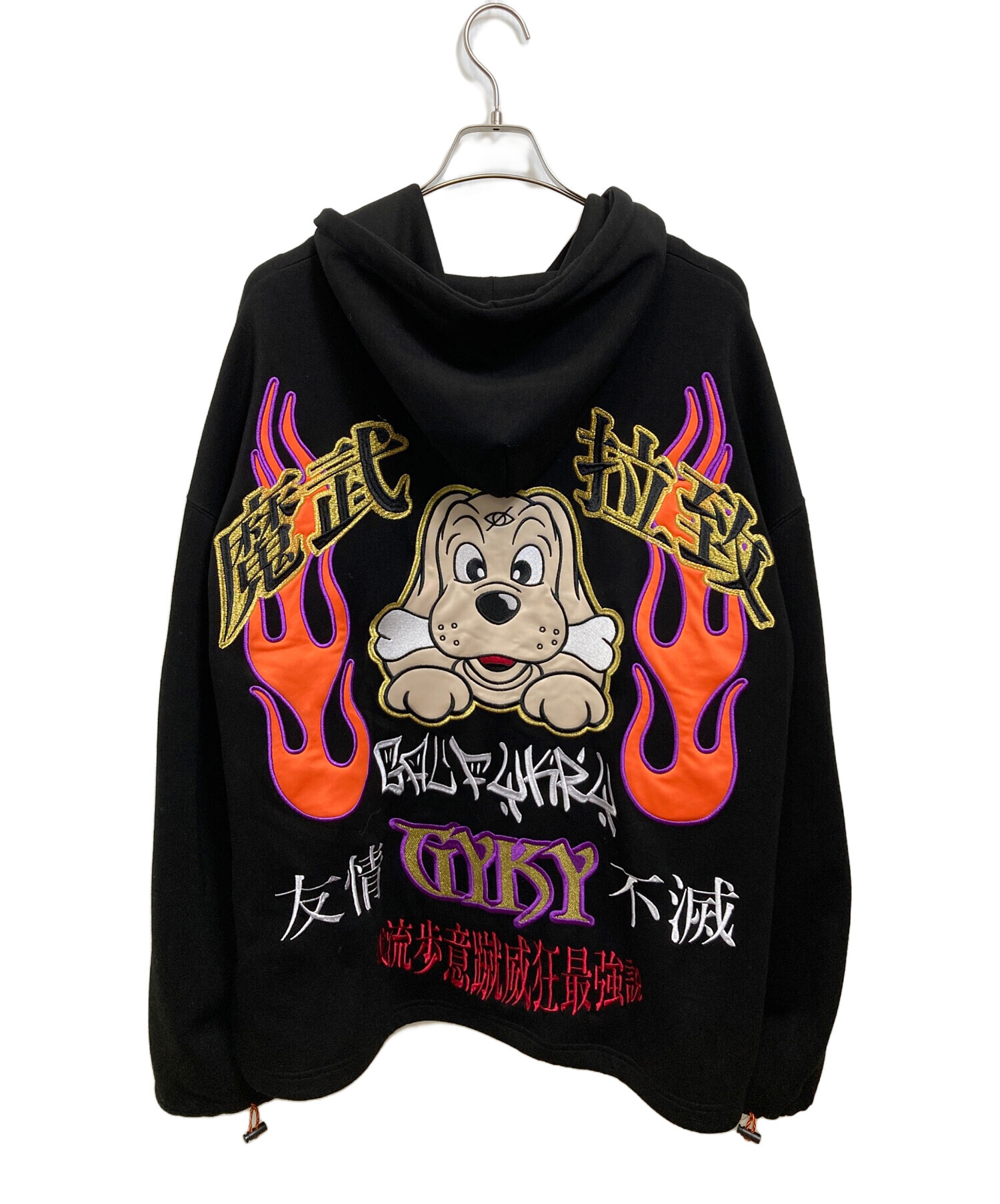 Galfy パーカー 中古・古着通販】GALFY (ガルフィー) パーカー ブラック サイズ:F