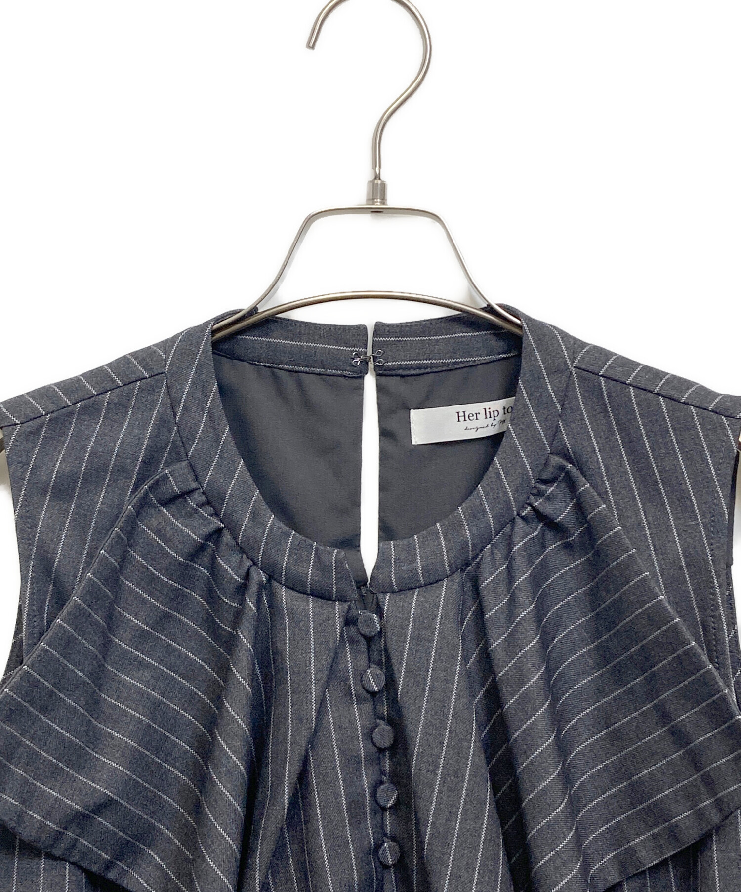 中古・古着通販】HER LIP TO (ハーリップトゥ) Fleurine Ruffle Blouse 