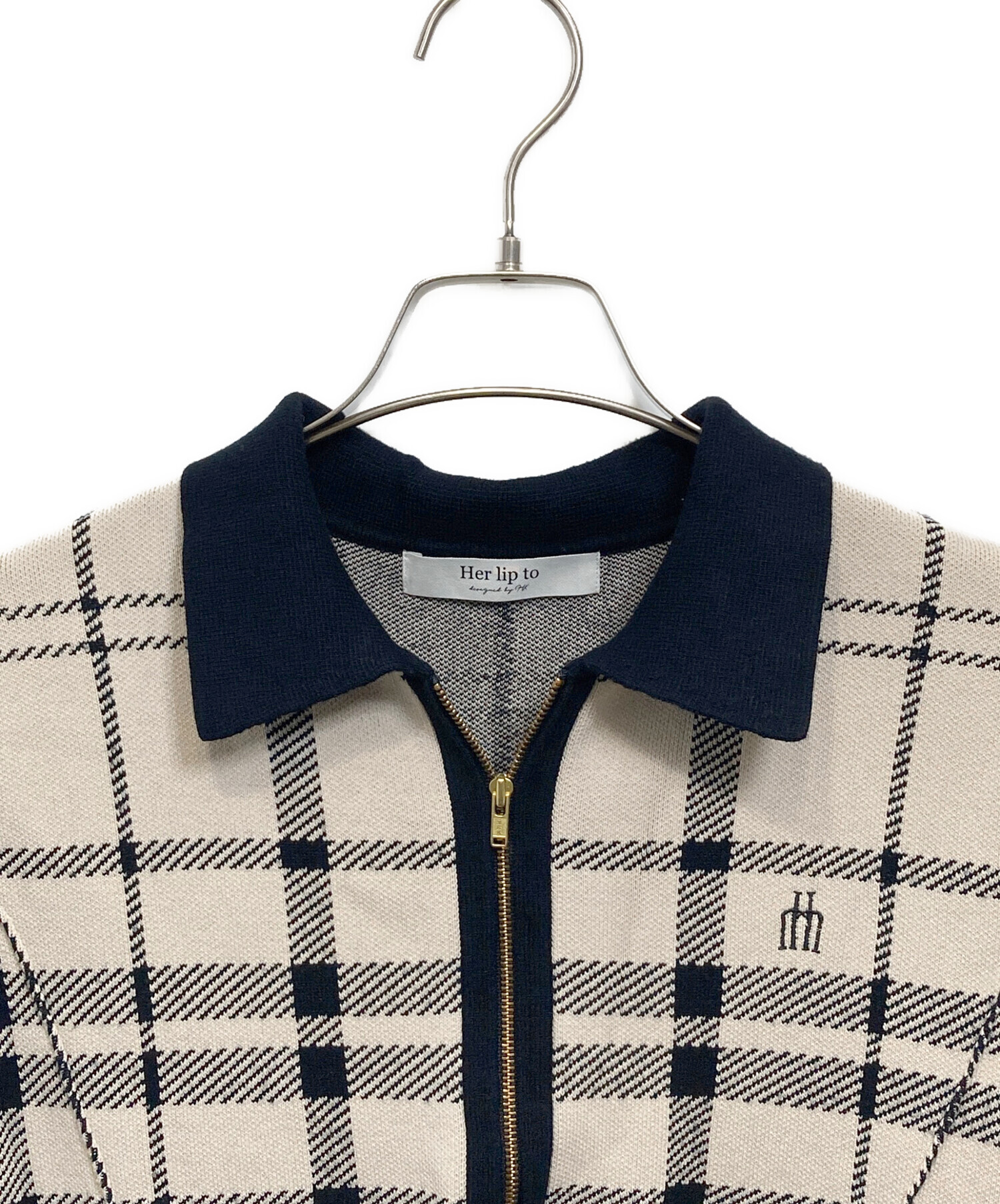 中古・古着通販】HER LIP TO (ハーリップトゥ) Trois Logo Knit Mini