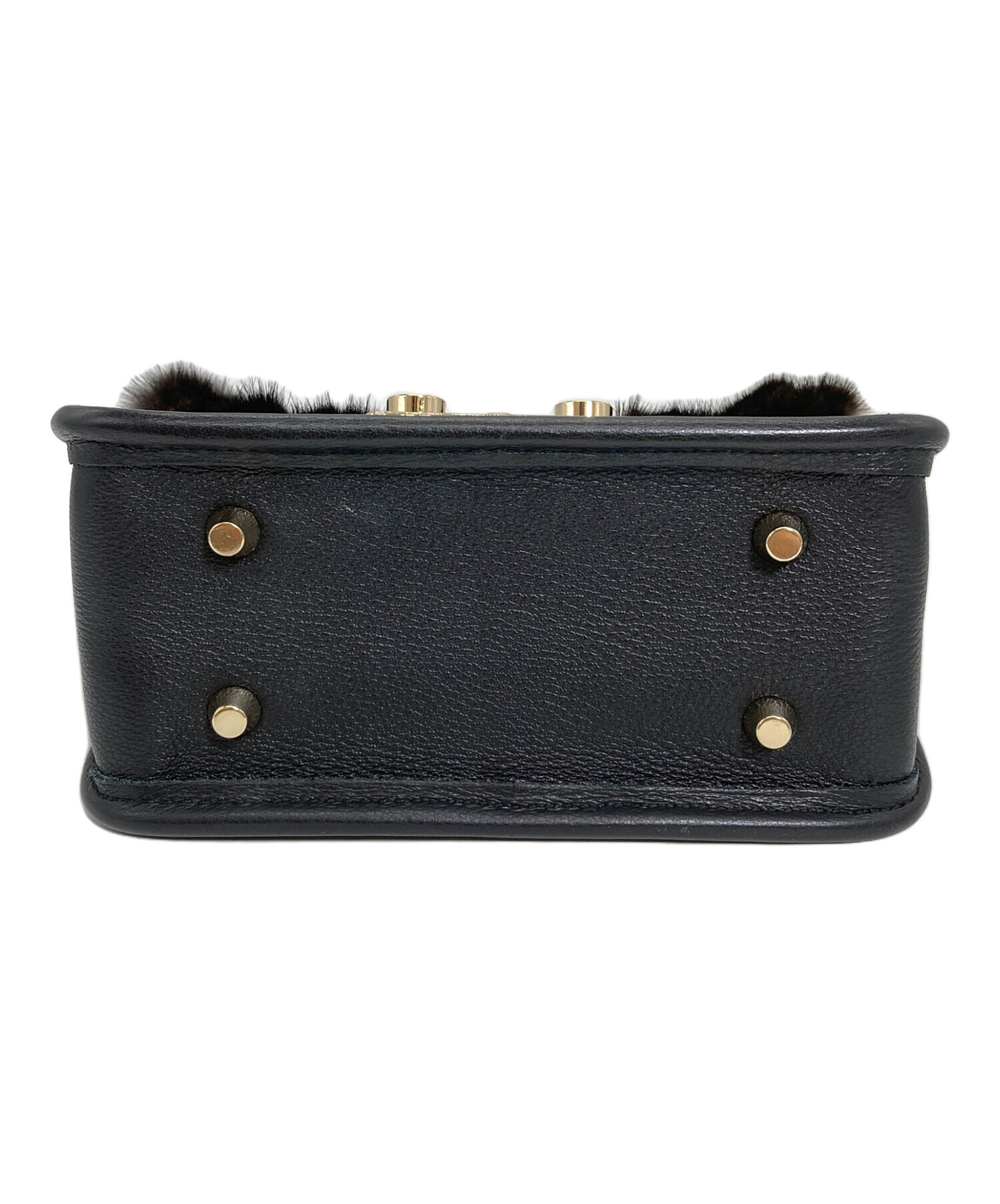 中古・古着通販】FURLA (フルラ) チェーンショルダーバッグ ブラック 