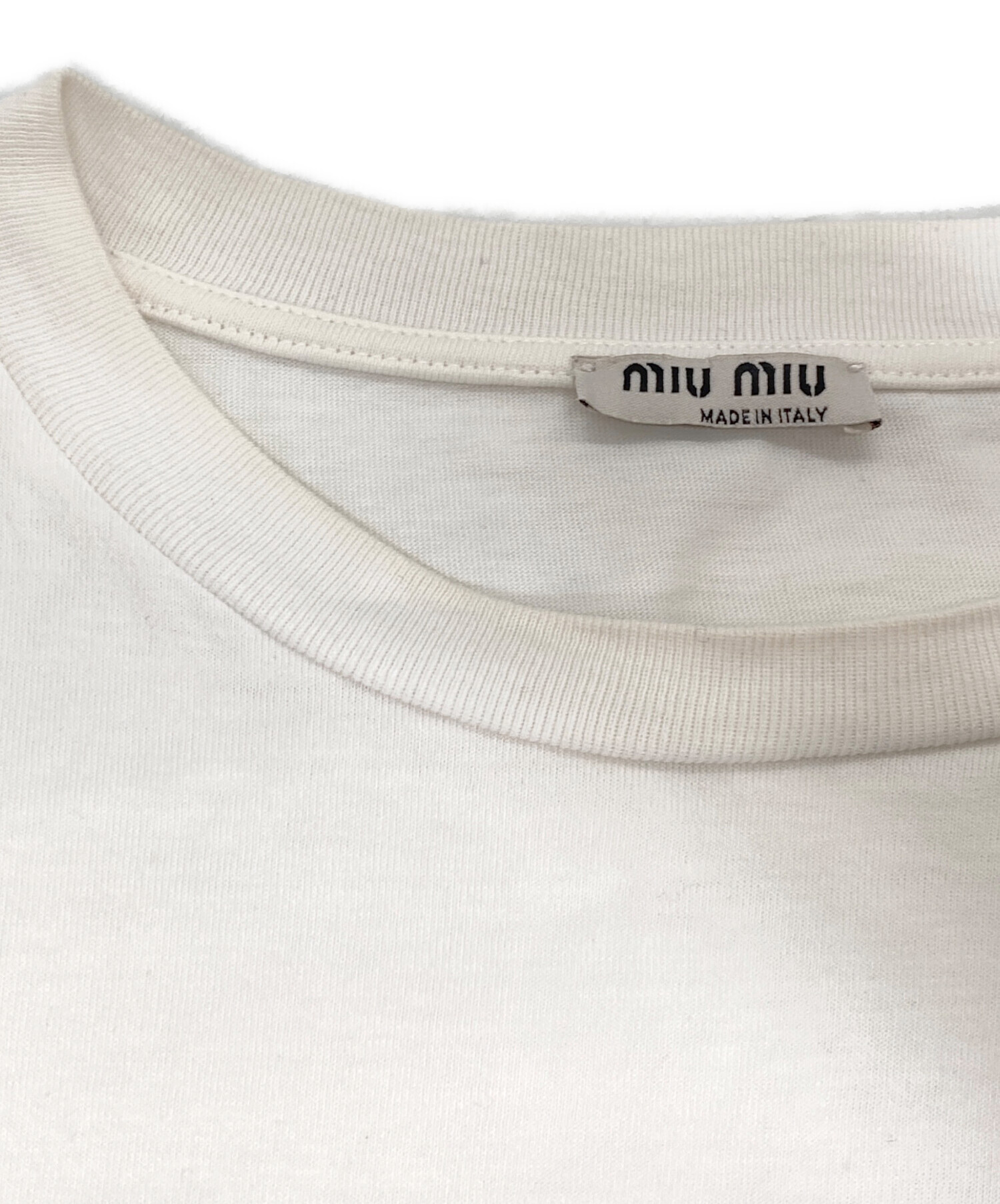 中古・古着通販】MIU MIU (ミュウミュウ) CLUB Tシャツ ホワイト